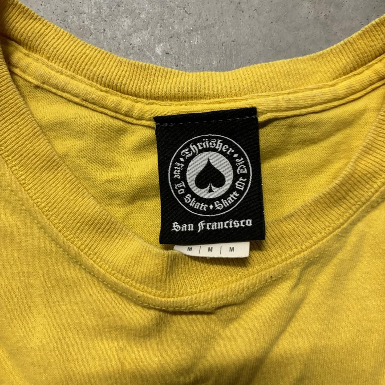 Thrasher × Vintage Crazy Vintage Y2K/2000s Grunge Yellow Thrasher Skater Emo Essential Graphic Tee! Size US M / EU 48-50 / 2 - 4 Thumbnail