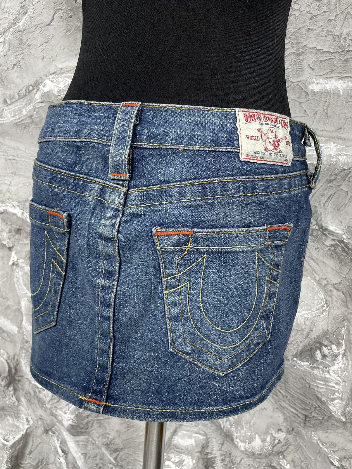 Miss Sixty × True Religion True Religion Y2K Mini Denim Skirt Made in USA Size 25" / US 0 / IT 36 - 5 Thumbnail