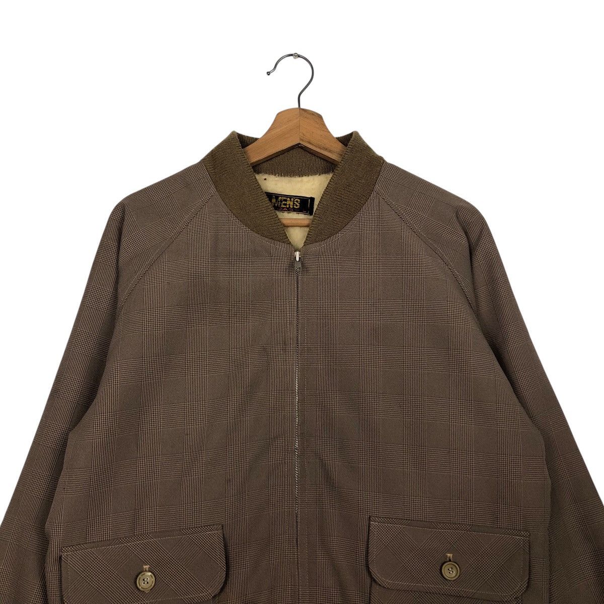 Issey Miyake 📌Vintage Bomber Jacket Jac Blanket Check Tartan Size US L / EU 52-54 / 3 - 4 Thumbnail