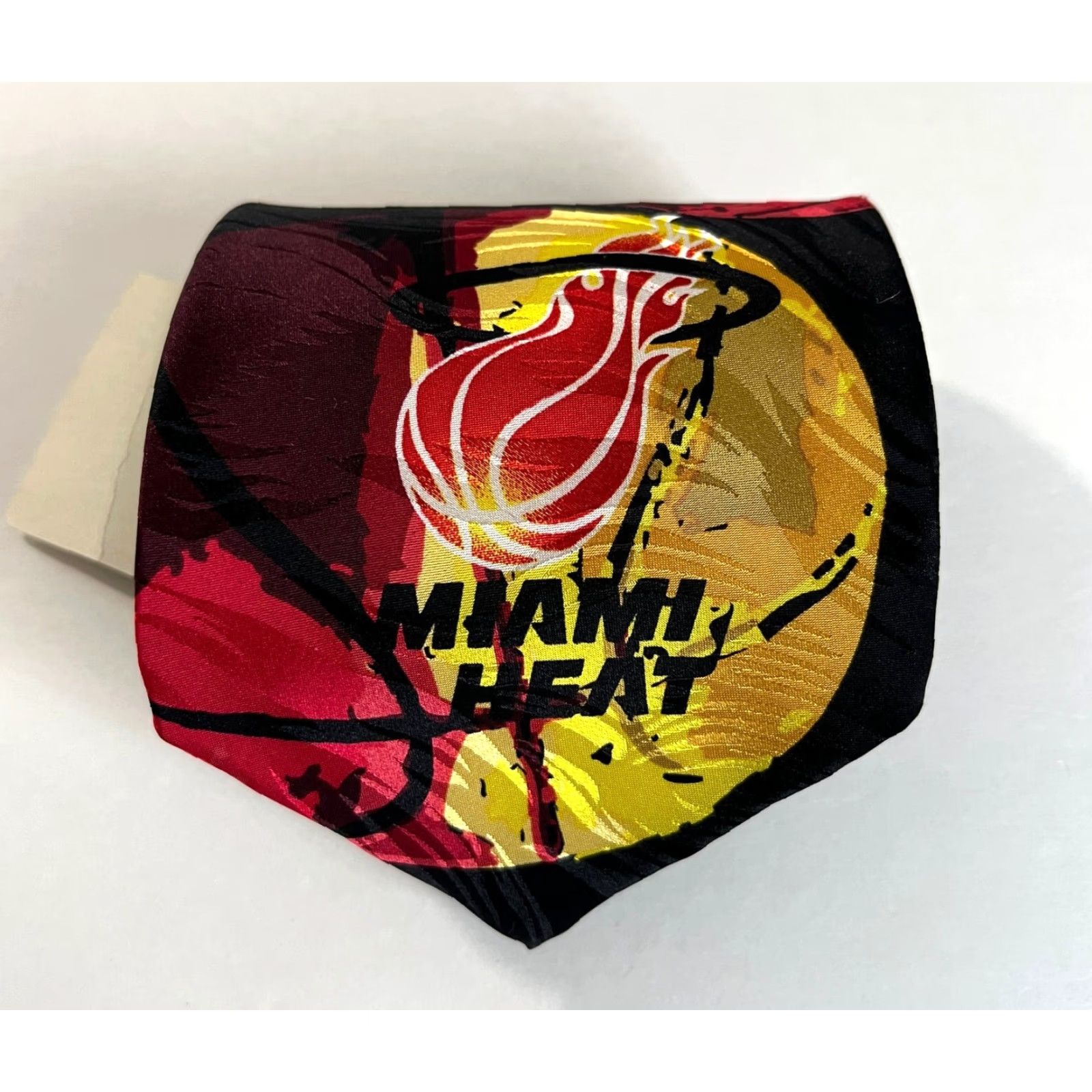 NBA VINTAGE NWT Miami Heat Silk Tie RM Sport Ralph Marlin Made in USA Size ONE SIZE - 2 Thumbnail