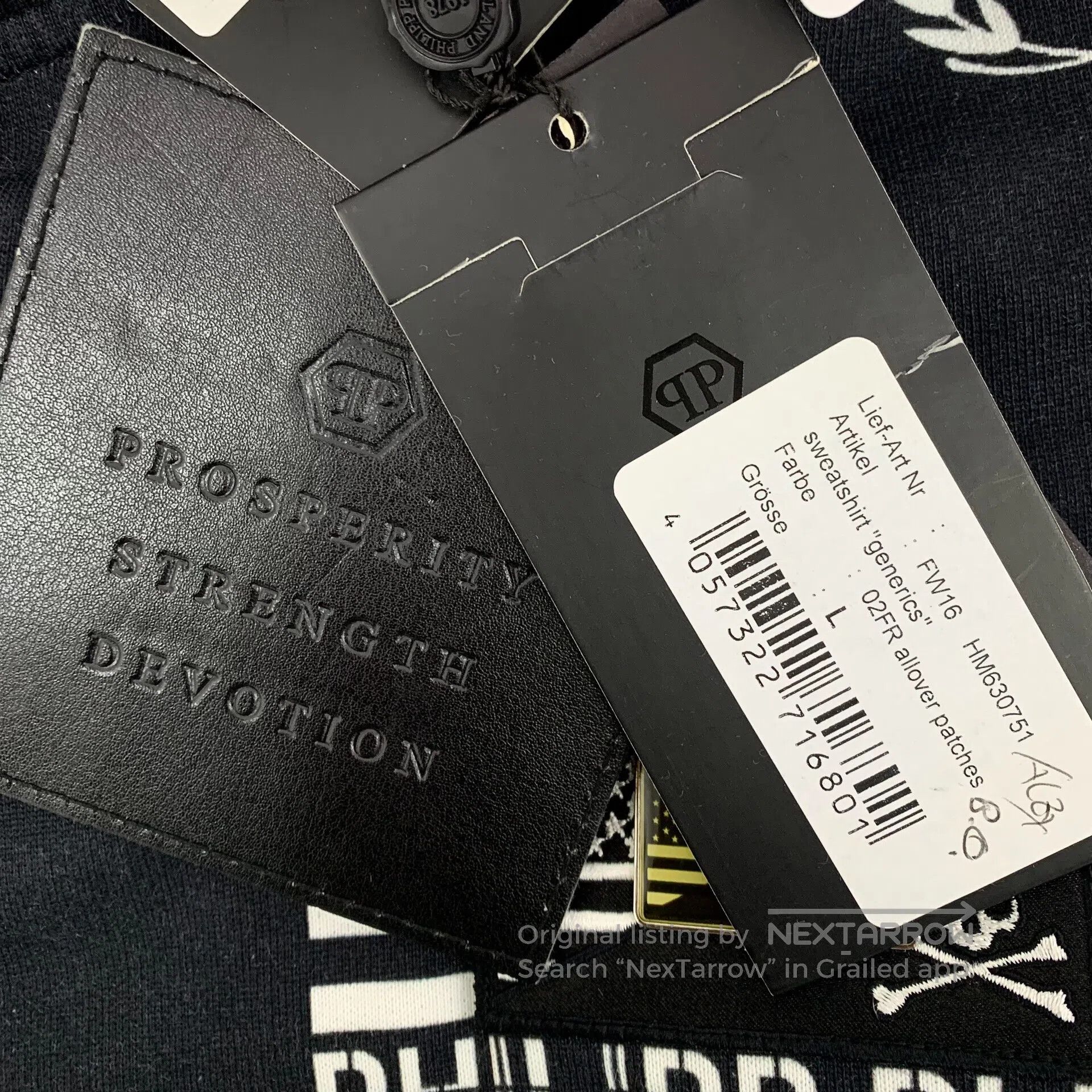 Philipp Plein Philipp Plein Black cotton round neck long-sleeved sweatsh Size US L / EU 52-54 / 3 - 8 Thumbnail