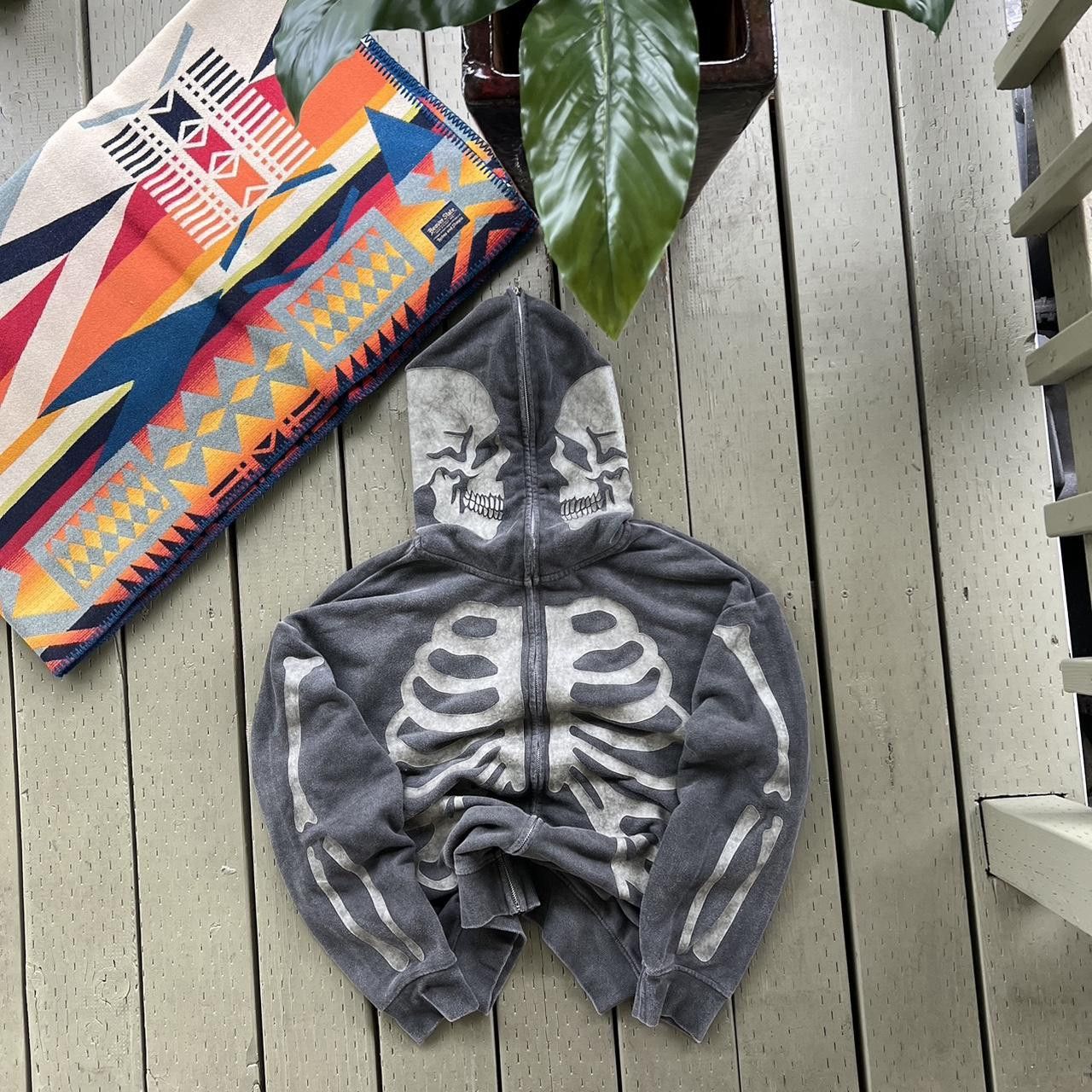 Vintage Japanese Brand Skelleton Full Zip Hoodie Size US L / EU 52-54 / 3 - 2 Thumbnail