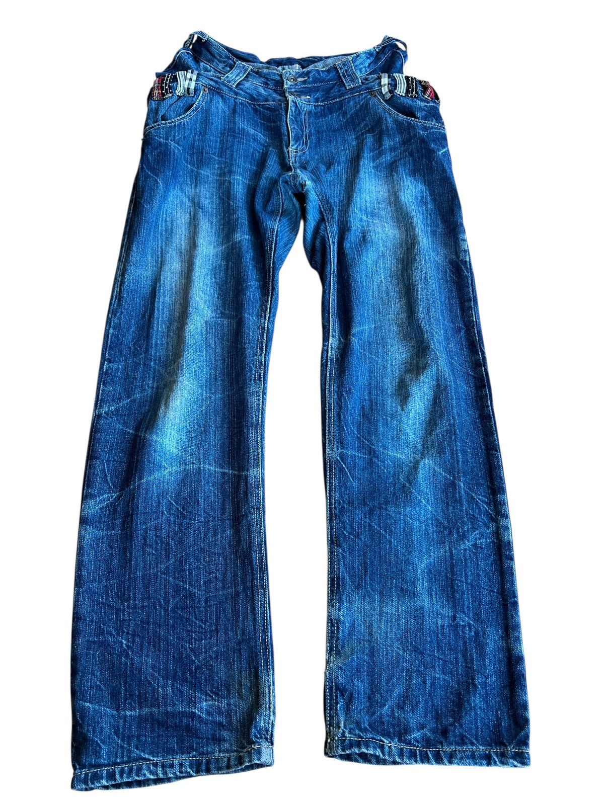 Japanese Brand Vintage Japanese Brand Double Waist Clawmark Jean Japan Size US 28 / EU 44 - 1 Thumbnail