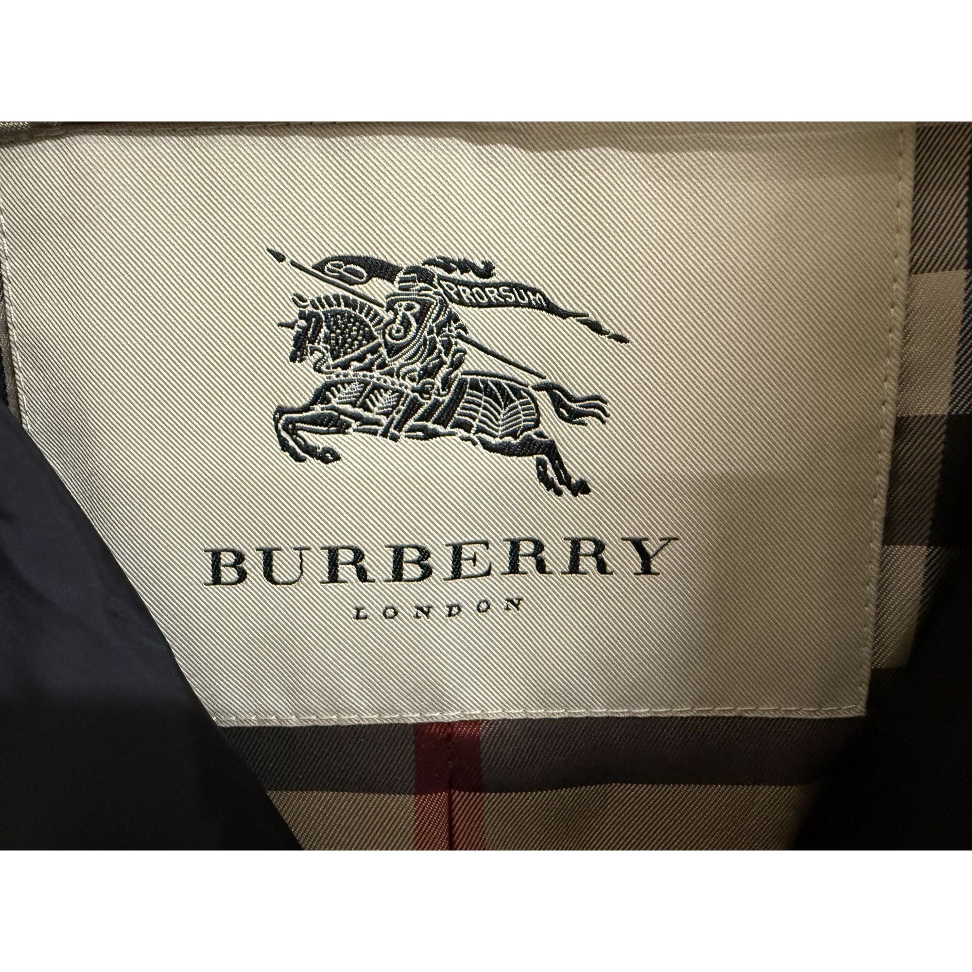 Burberry Burberry London Womens Black Double-Breasted Trench Coat Bel Size L / US 10 / IT 46 - 4 Thumbnail