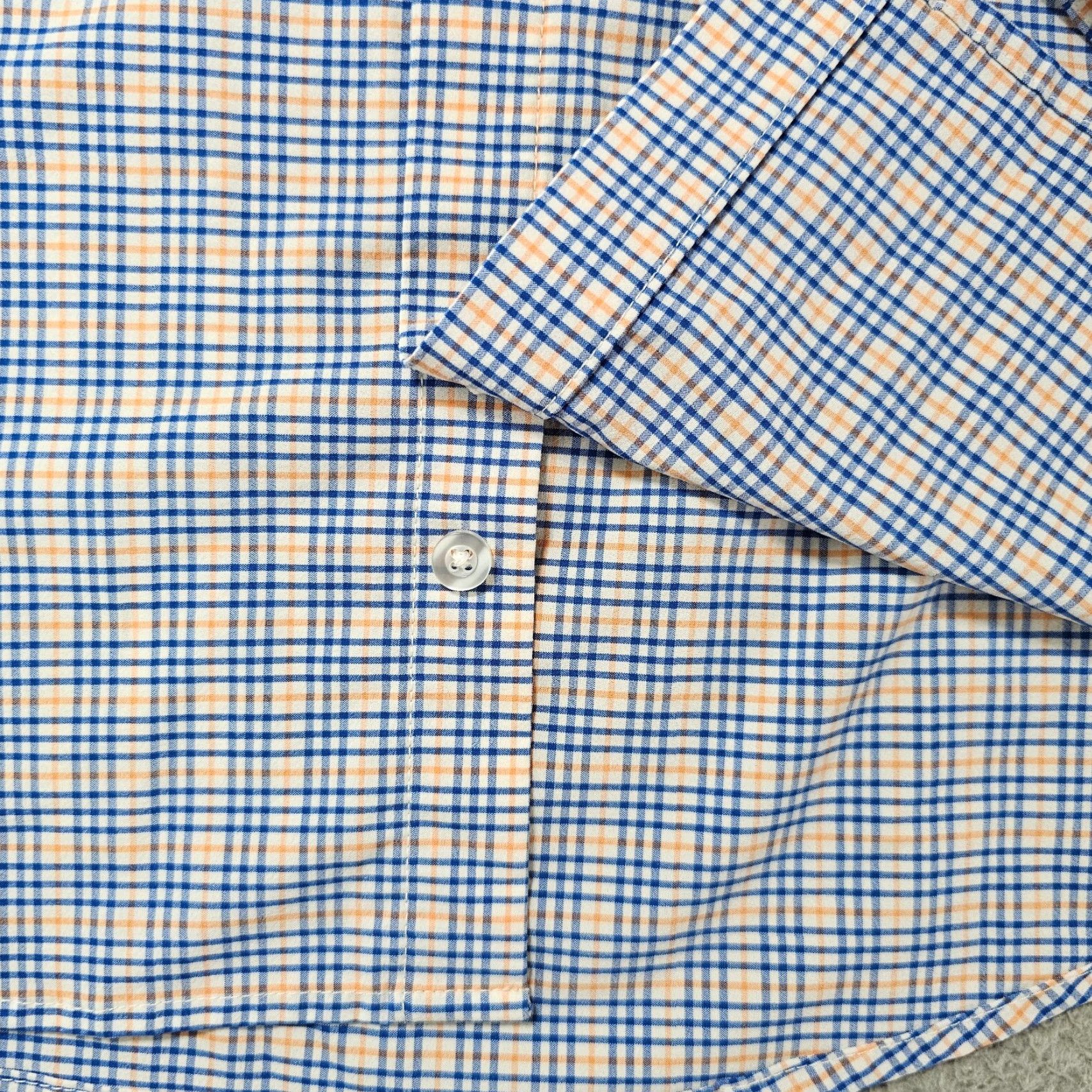 Mizzen+Main Mizzen+Main Dress Shirt Mens Large Blue Check Button-Up Collared Long Sleeve Size 42R - 6 Thumbnail