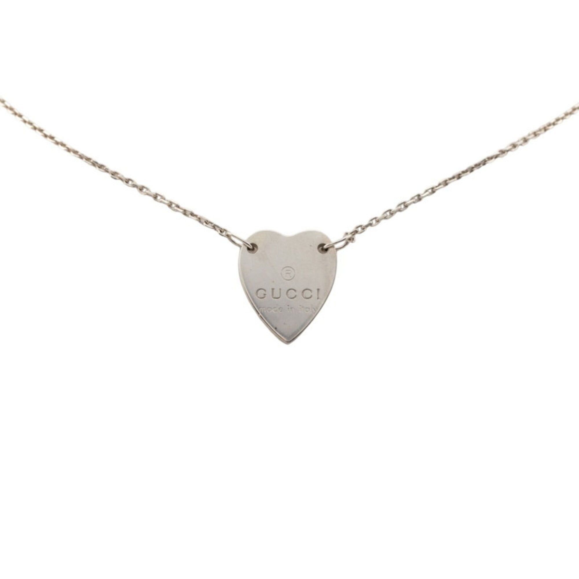 Gucci Gucci Heart Necklace SV925 Silver Women's GUCCI Size ONE SIZE - 1 Thumbnail