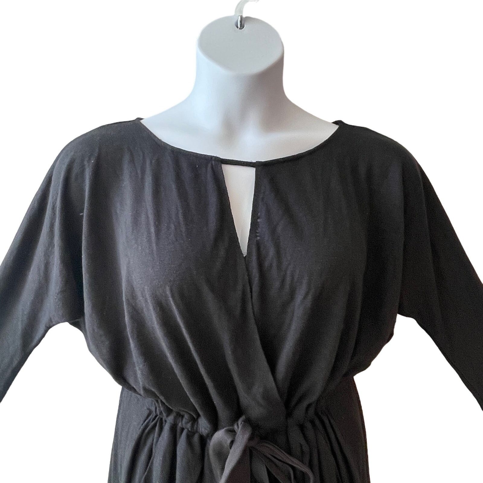 Free People Free People Linen and Cotton Knit Draped Dress Size Med Size M / US 6-8 / IT 42-44 - 2 Thumbnail