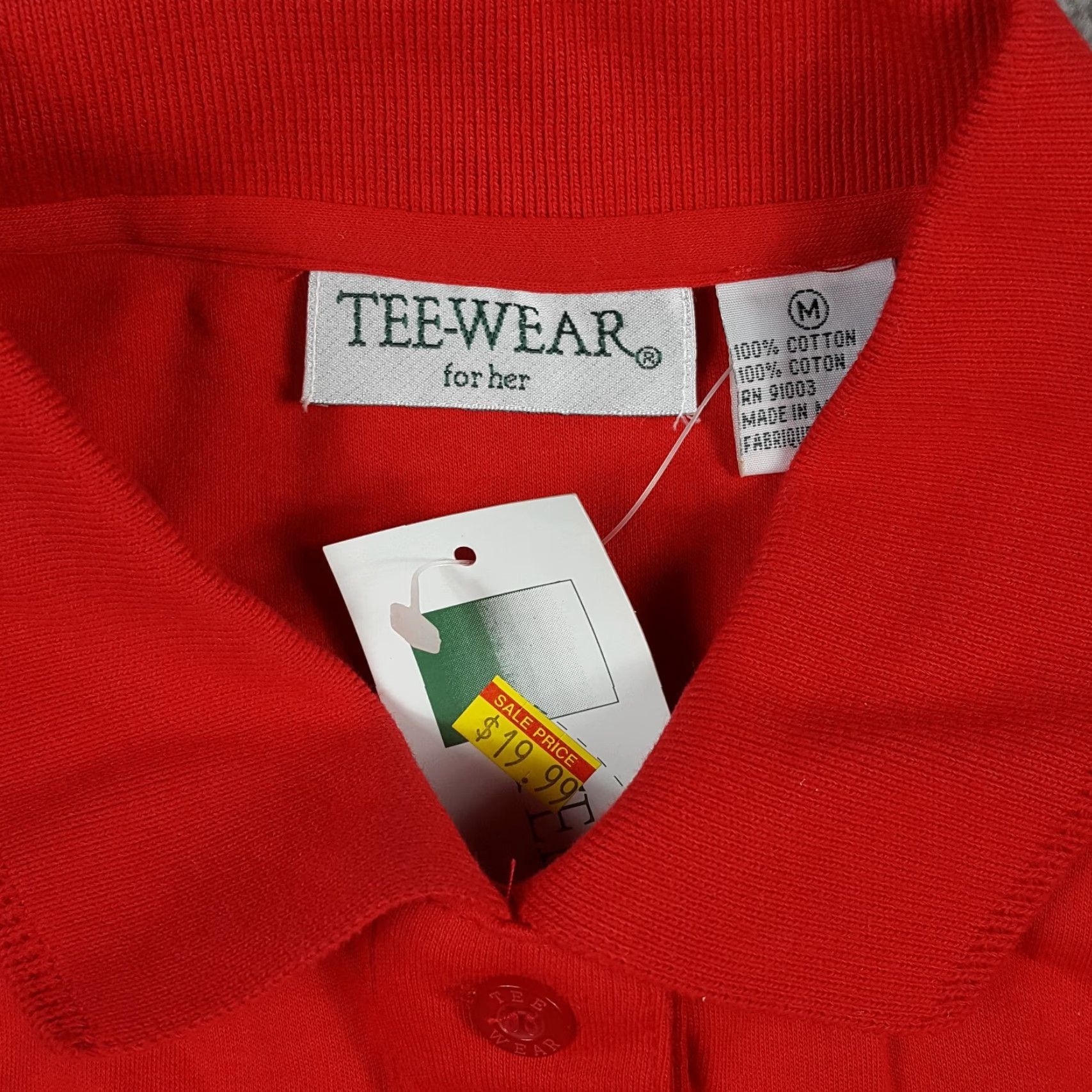 Vintage VINTAGE Tee Wear Womens Polo Shirt 90s Relaxed Fit Short Sleeve Collared Casual Sports Tennis Golf Red Medium Size M / US 6-8 / IT 42-44 - 3 Thumbnail