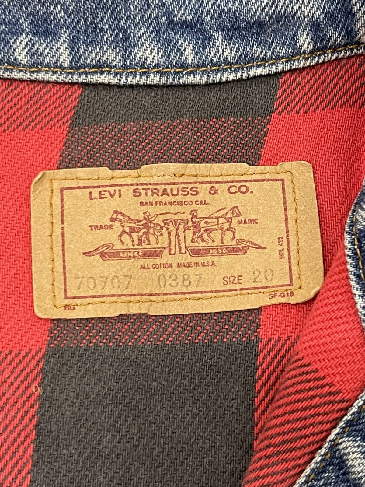 Levi's Vintage Clothing Vtg 1987 Levi’s Denim Trucker Jacket Flannel Lining 6🟩0 Size US S / EU 44-46 / 1 - 16 Thumbnail