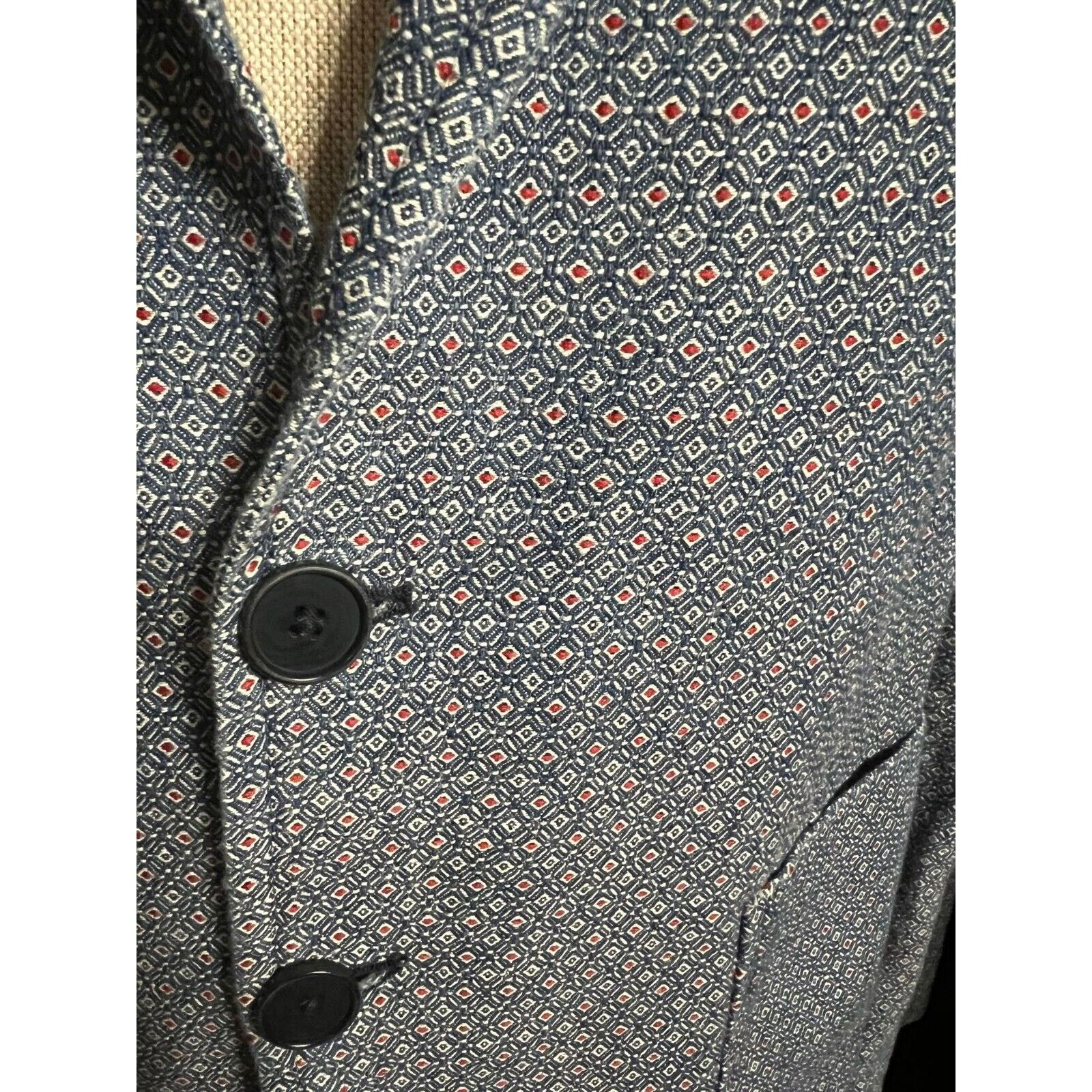 Other Exibit La Sartoria Mens Blazer 40 R Blue Wool Blend Size 40R - 3 Thumbnail