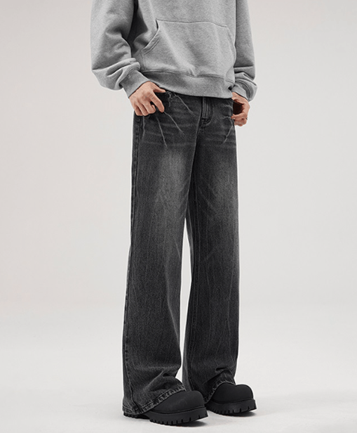 Japanese Brand × Jean American retro lightning crack loose bootcut jeans Size US 32 / EU 48 - 4 Thumbnail