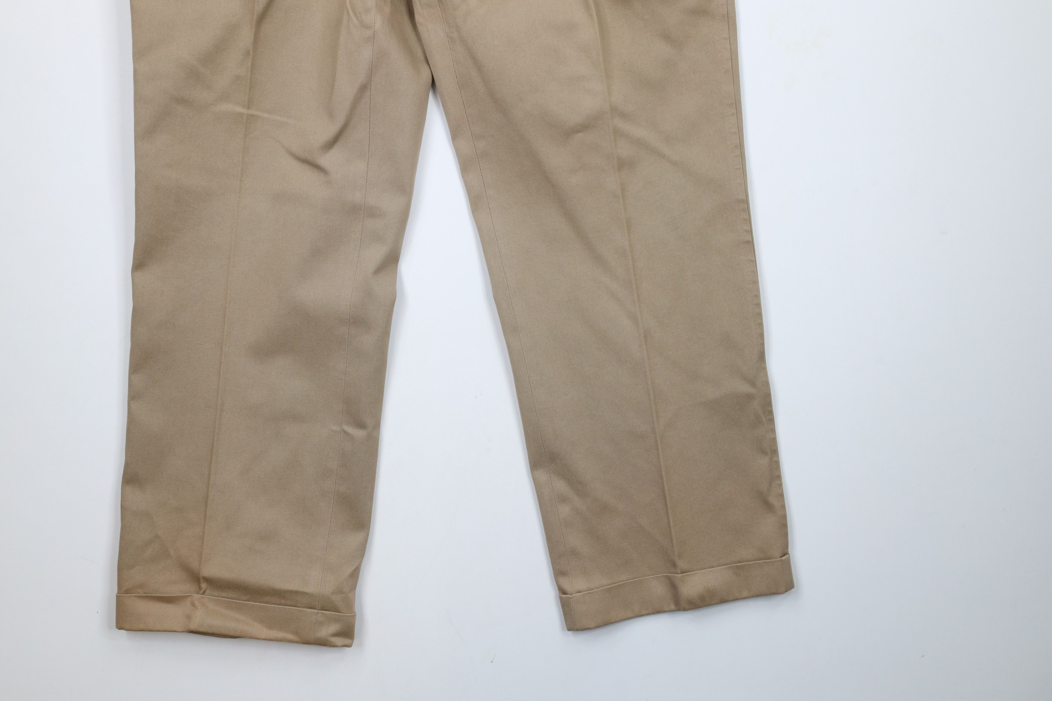 Lands' End × Vintage Vintage 70s Lands End Pleated Cuffed Wide Leg Pants USA Size US 36 / EU 52 - 4 Thumbnail