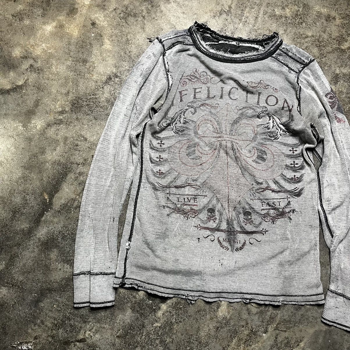 Vintage vintage y2k affliction reversible thermal tribal shirt Size US L / EU 52-54 / 3 - 9 Thumbnail