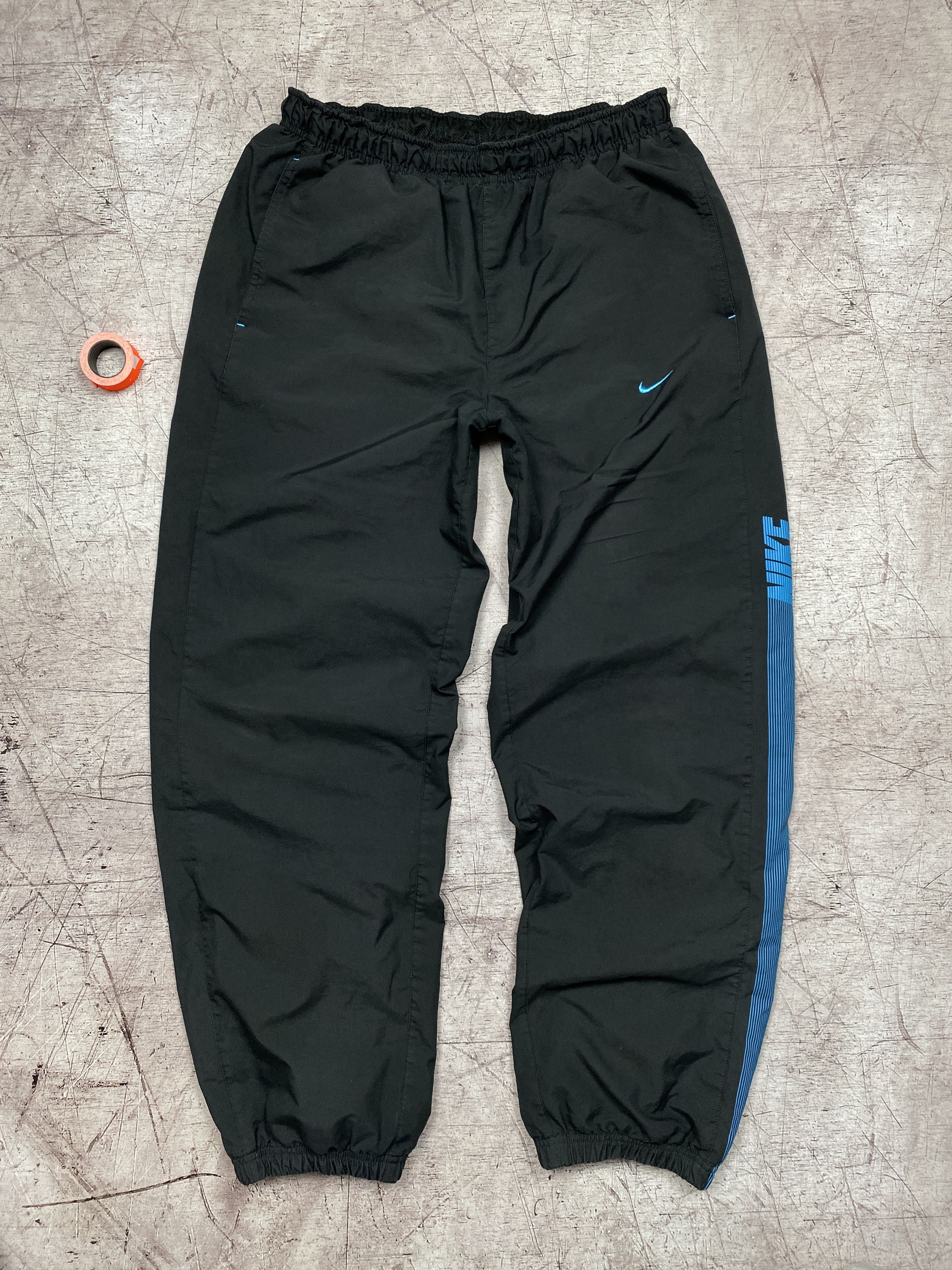 Nike × Vintage Nike Vintage Mens Nylon Baggy Track Pants y2k Drill Style Size US 32 / EU 48 - 1 Thumbnail