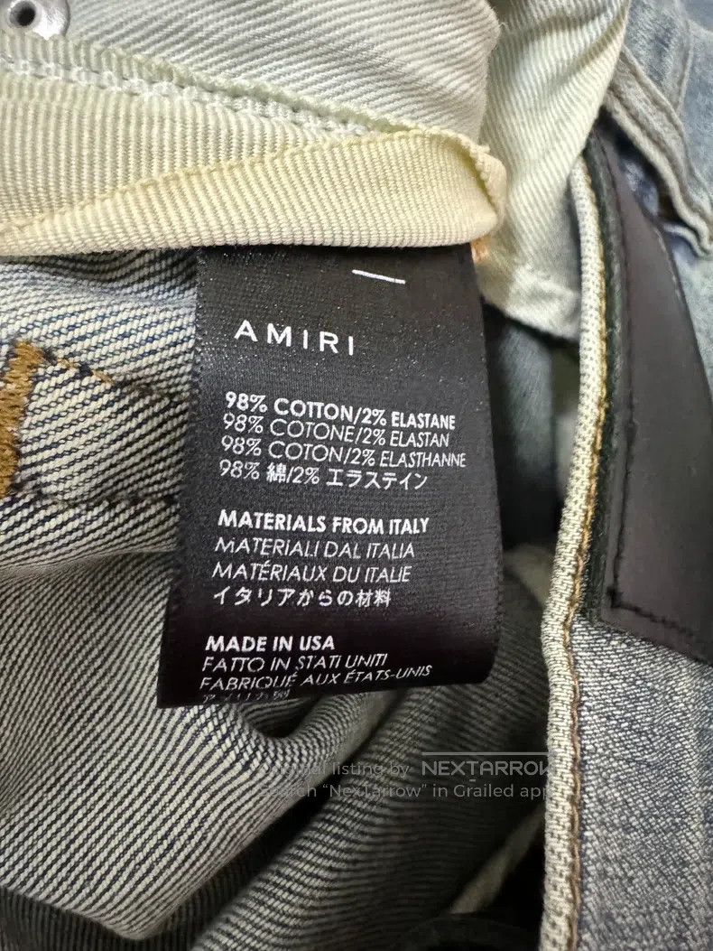 Amiri Amiri Splashed blue diamond destroyed blue denim Size US 30 / EU 46 - 4 Thumbnail