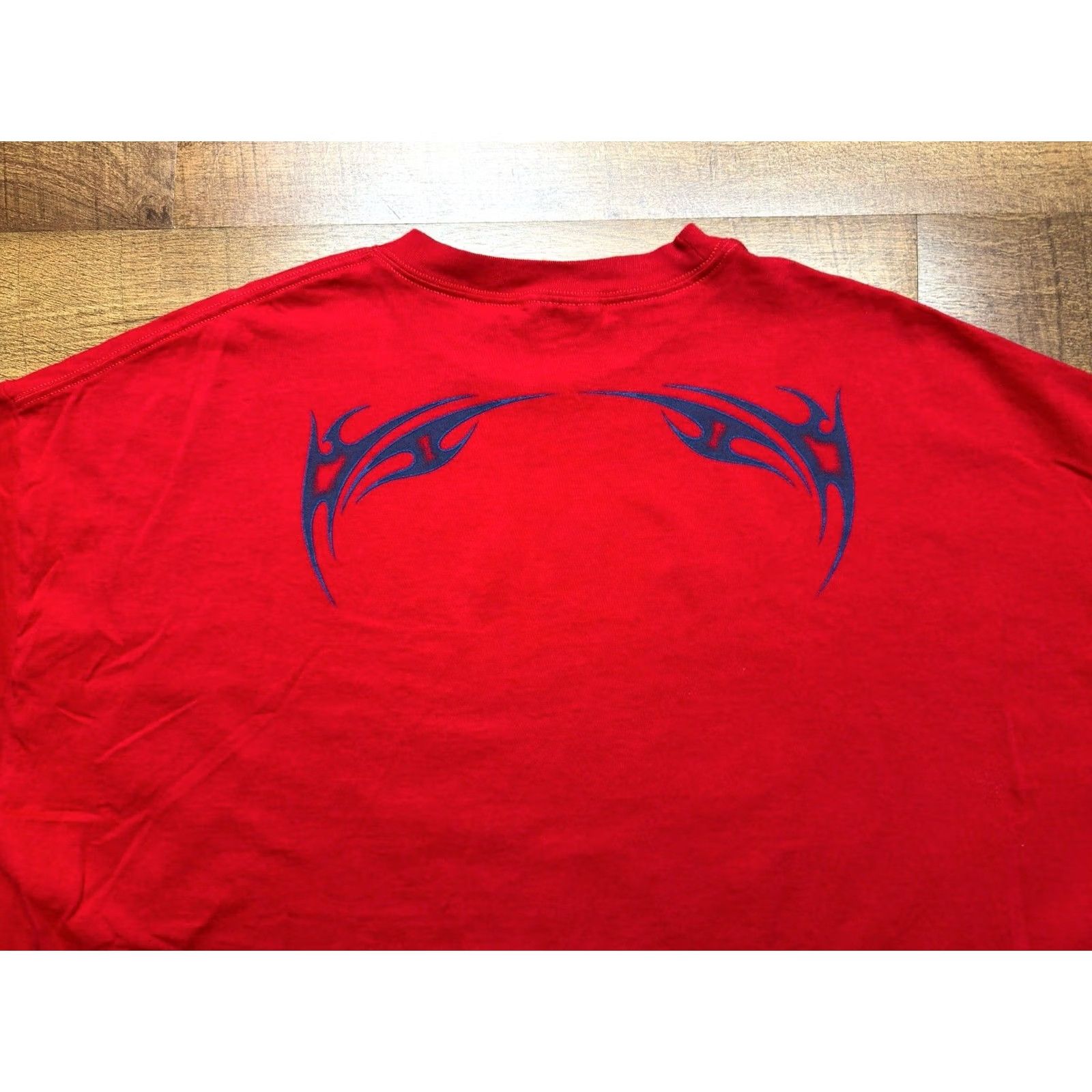 Adidas Vintage Y2K Adidas Red Graphic tribal Heat Transfer logo tee Mens Size 2XL - Cotton Shirt Size US XXL / EU 58 / 5 - 5 Thumbnail