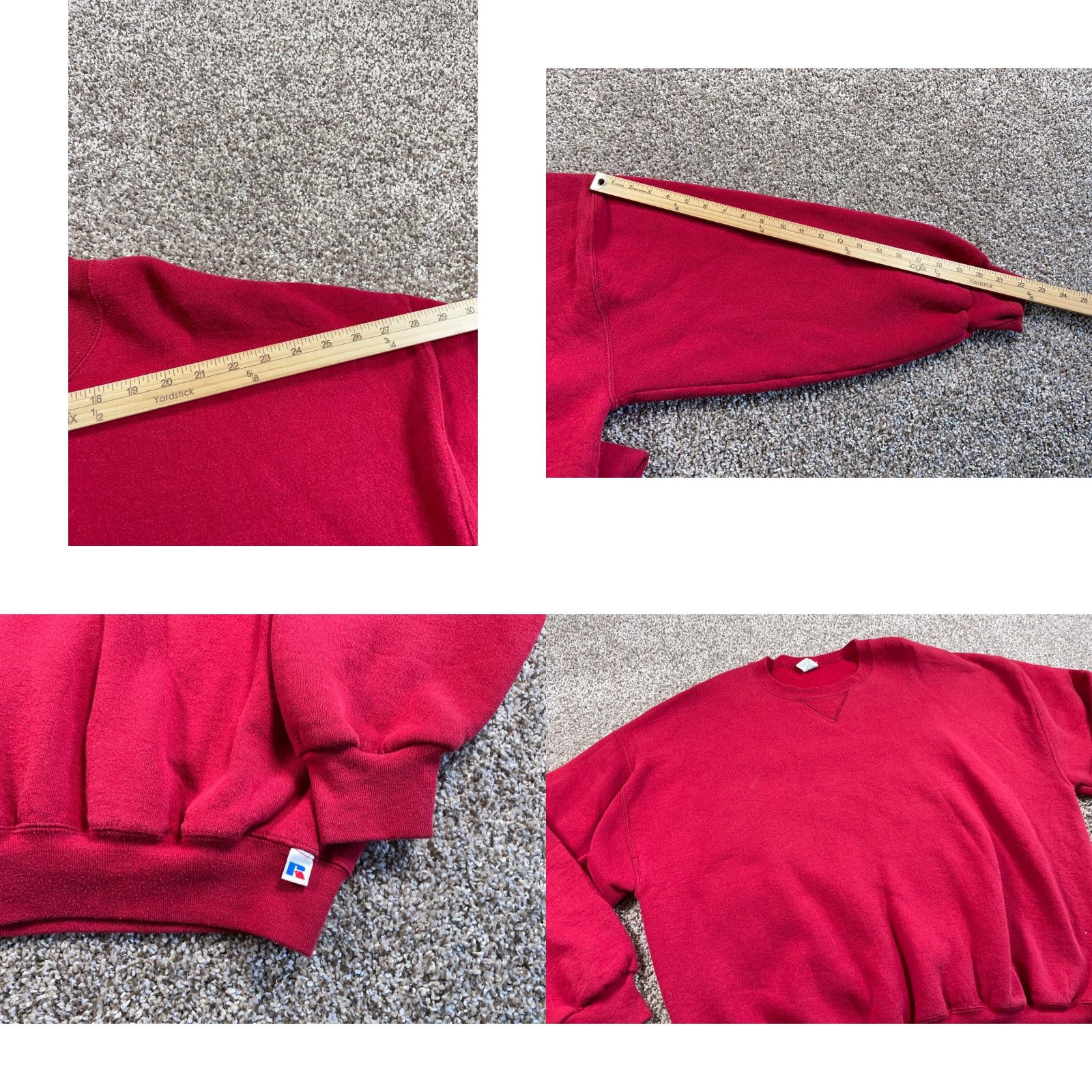 Russell Athletic VINTAGE Russell Athletic Sweatshirt Crewneck Adult 2XL Dark Red 50/50 Cotton Polyester Solid Size US XXL / EU 58 / 5 - 8 Thumbnail