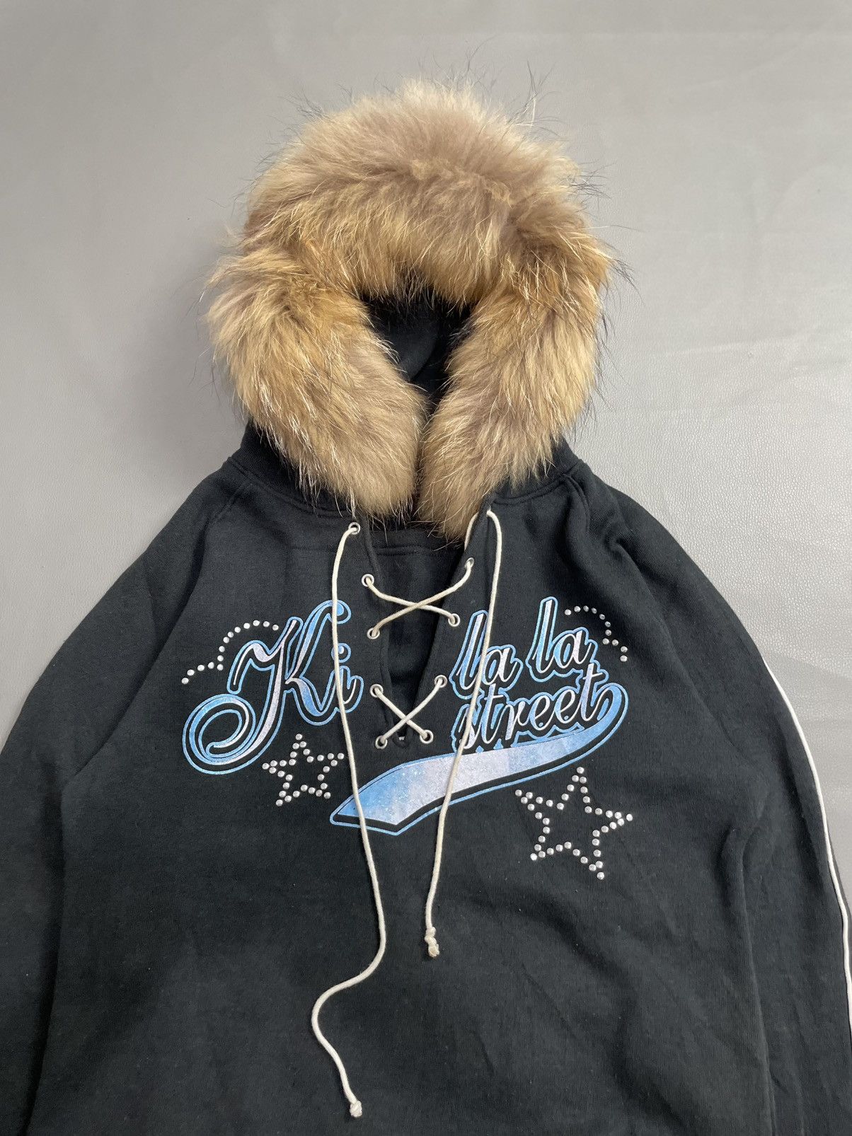 Japanese Brand Killa Street Poem Fur Hoodie goth style Size XS / US 0-2 / IT 36-38 - 3 Thumbnail