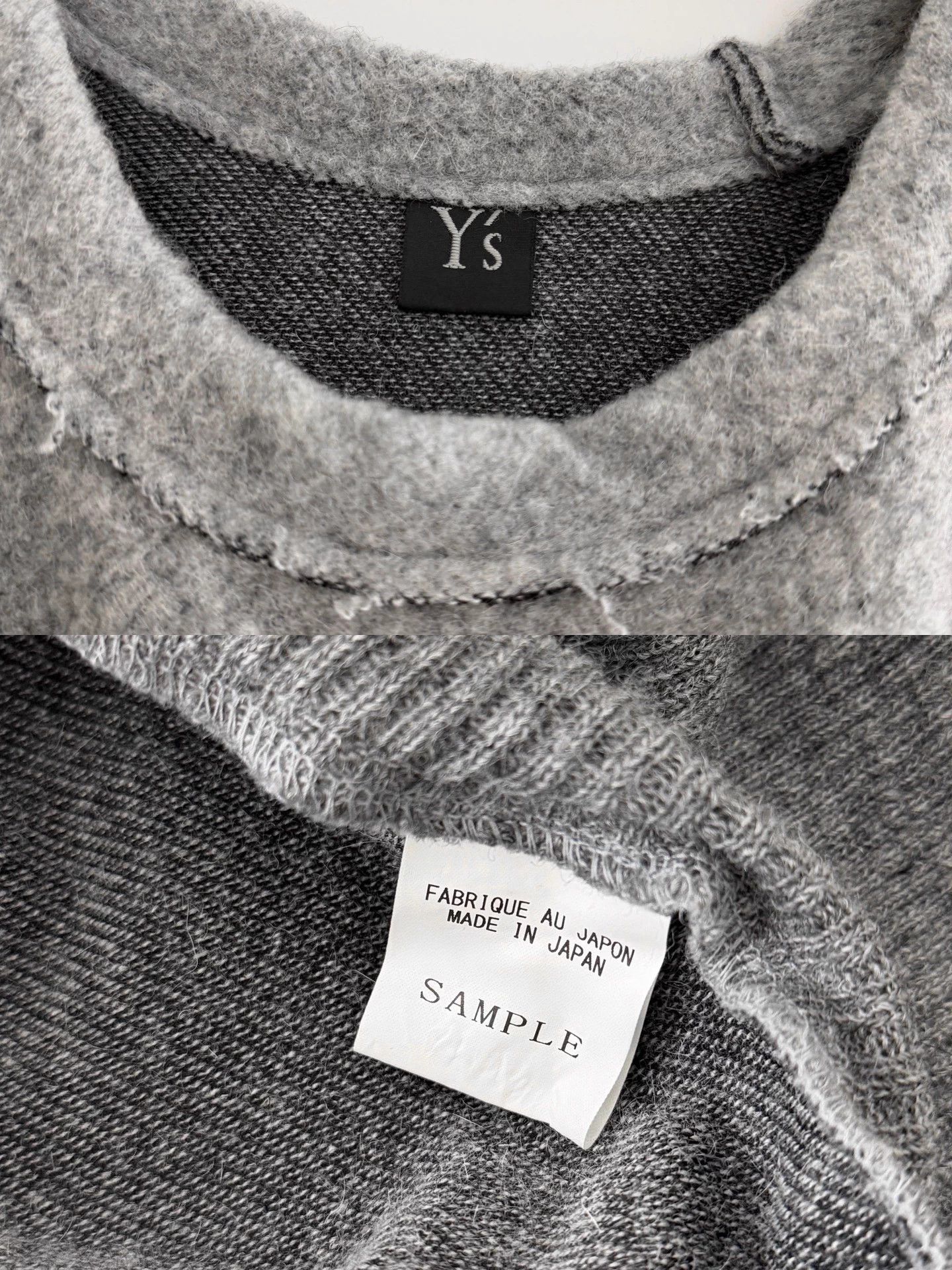 Y's Y's Irregular Paneled Fluffy Wool Top F Size M / US 6-8 / IT 42-44 - 9 Thumbnail