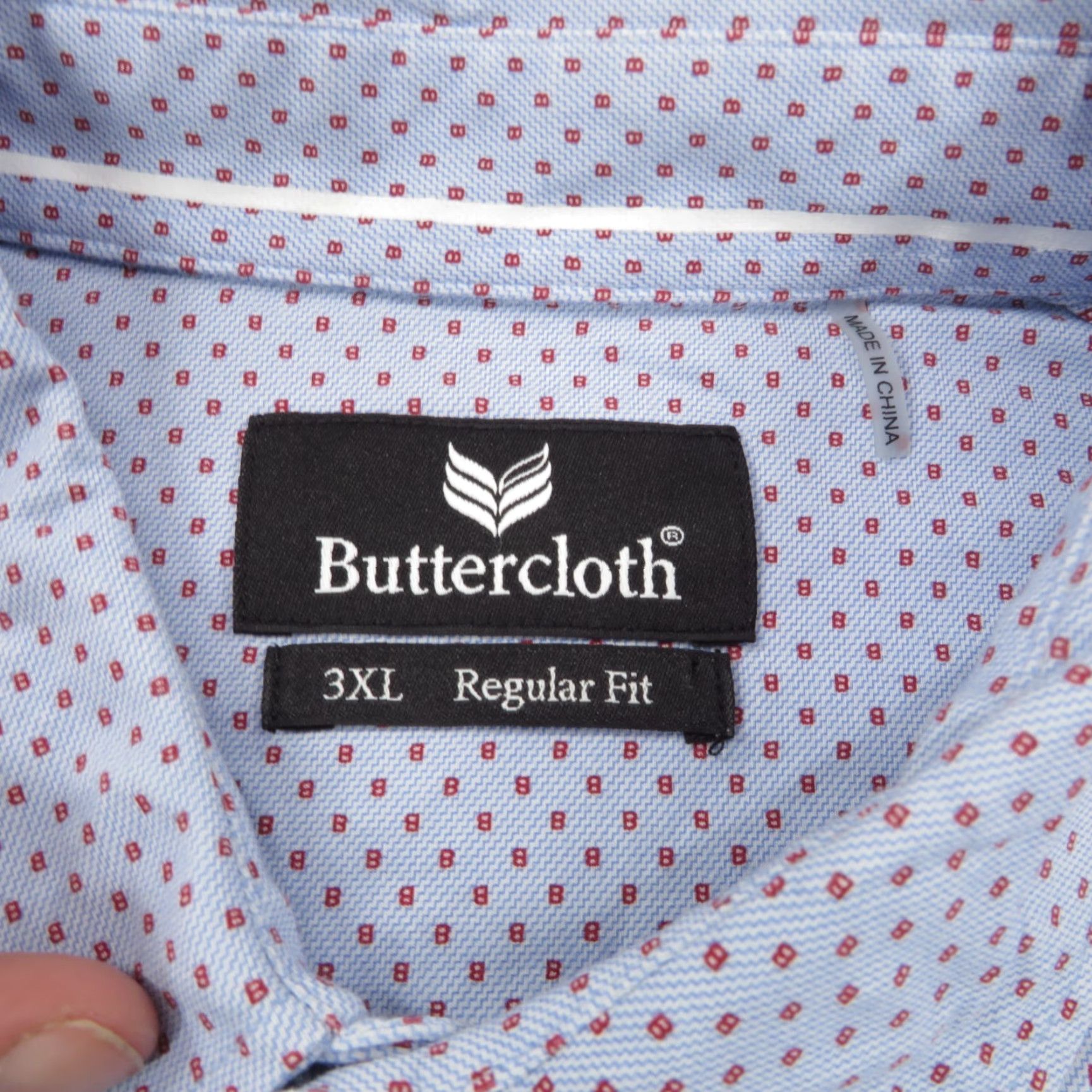 Vintage Buttercloth Shirt Men XXXL Blue Red Graphic Print Icy Cotton Performance Cooling Shirt? Size US XXL / EU 58 / 5 - 5 Thumbnail
