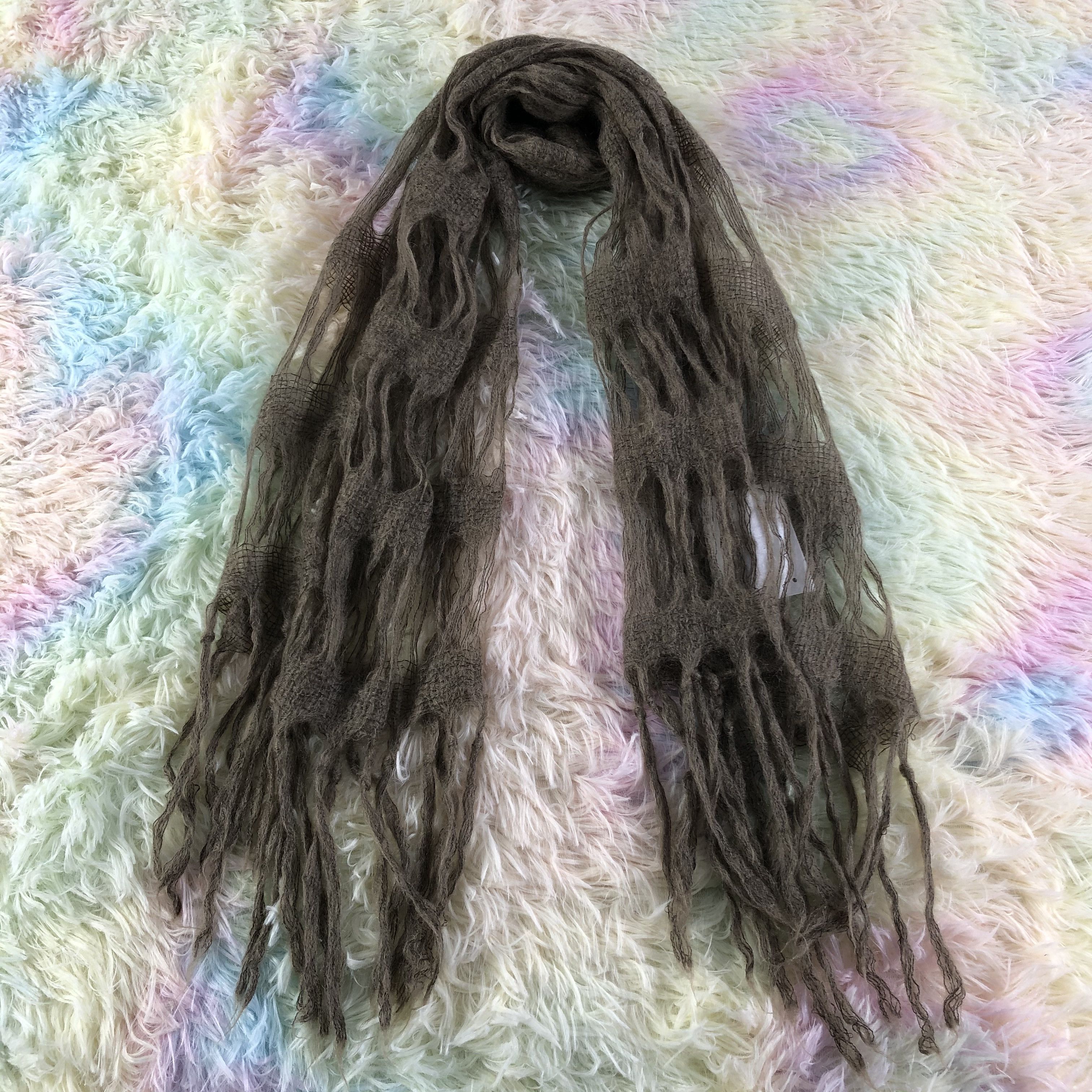 Vintage Mohair Scarf / Muffler / Neckwear - KM316 Size ONE SIZE - 1 Thumbnail