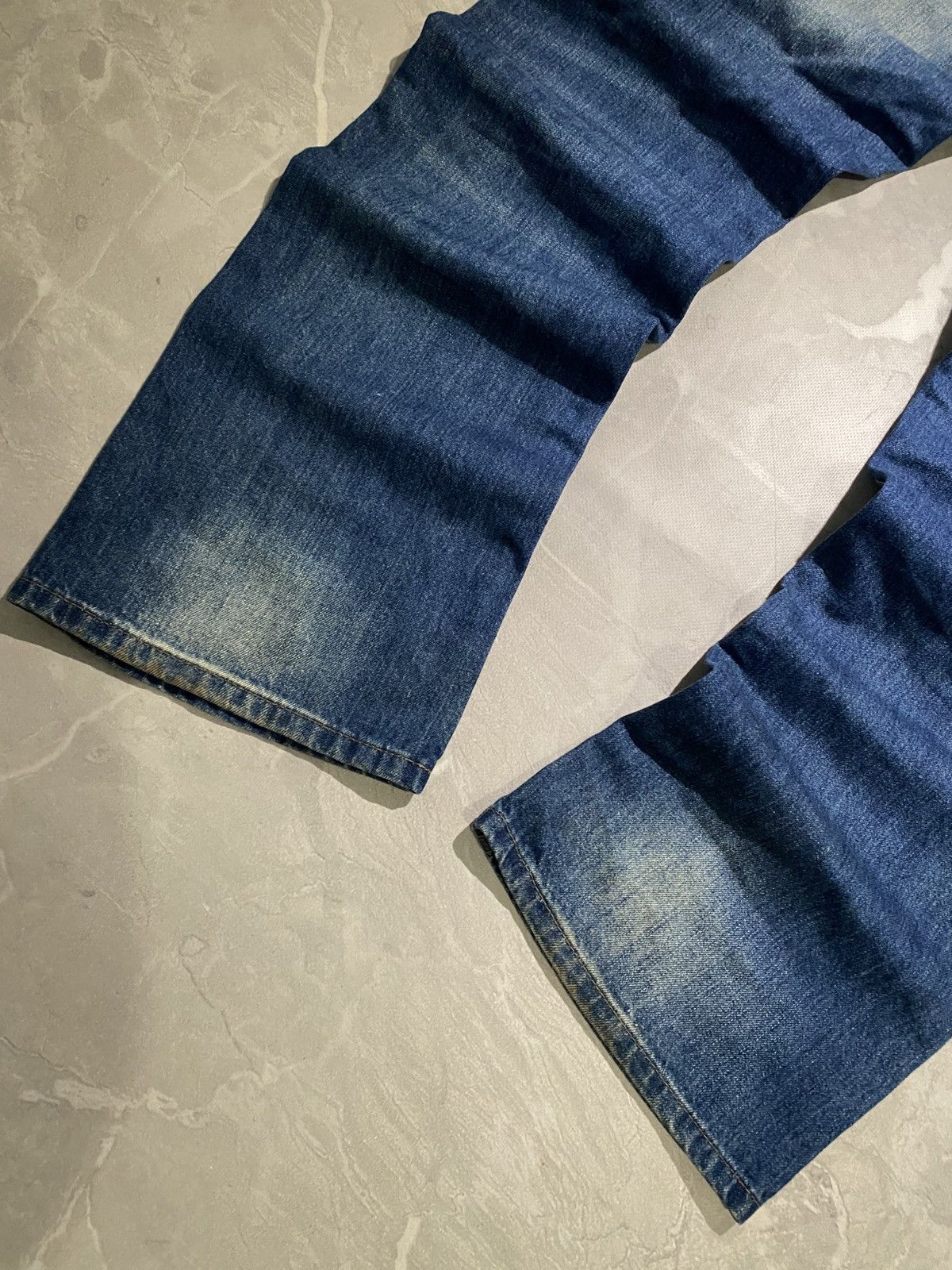 Vintage Flare Fit Denim Heavy Wash Distressed Underground Vibe Size US 34 / EU 50 - 7 Thumbnail