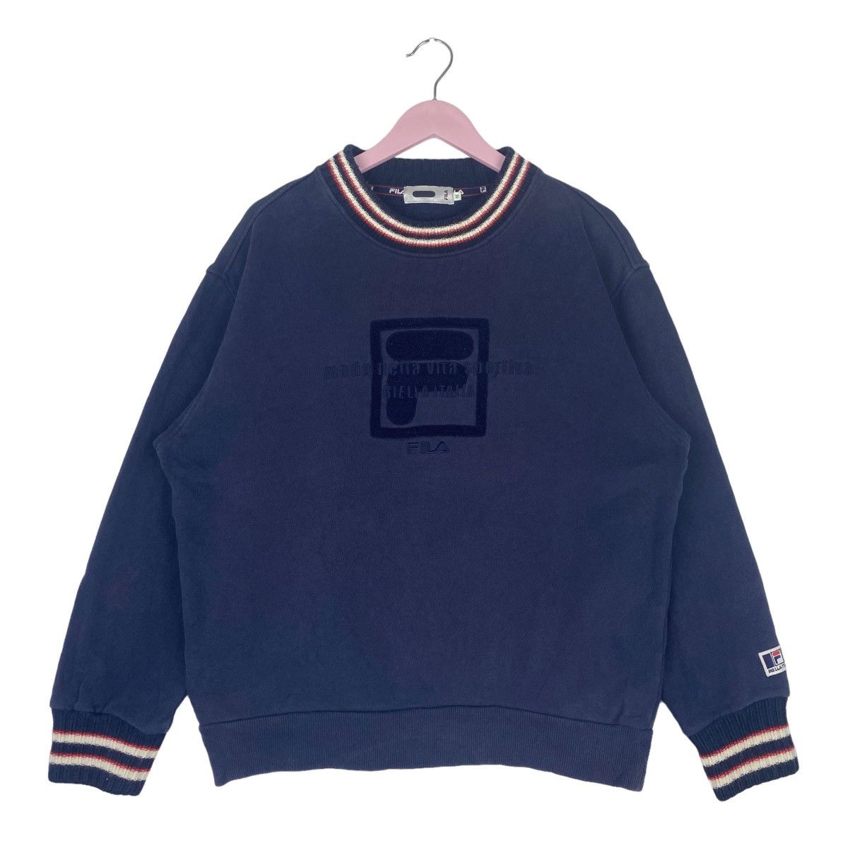 Fila Fila Big Logo Sweatshirt Crewneck Pullover Jumper Size US M / EU 48-50 / 2 - 1 Thumbnail