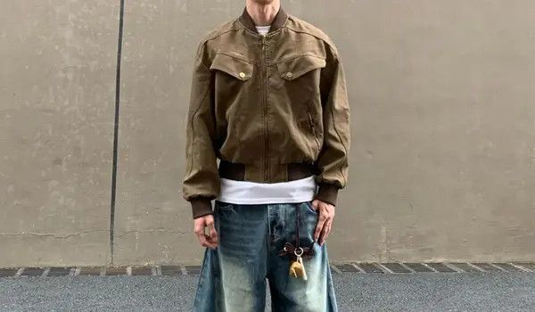 Other Higuchi x Rieko Stylish Brown Bomber Jacket Size US L / EU 52-54 / 3 - 2 Thumbnail