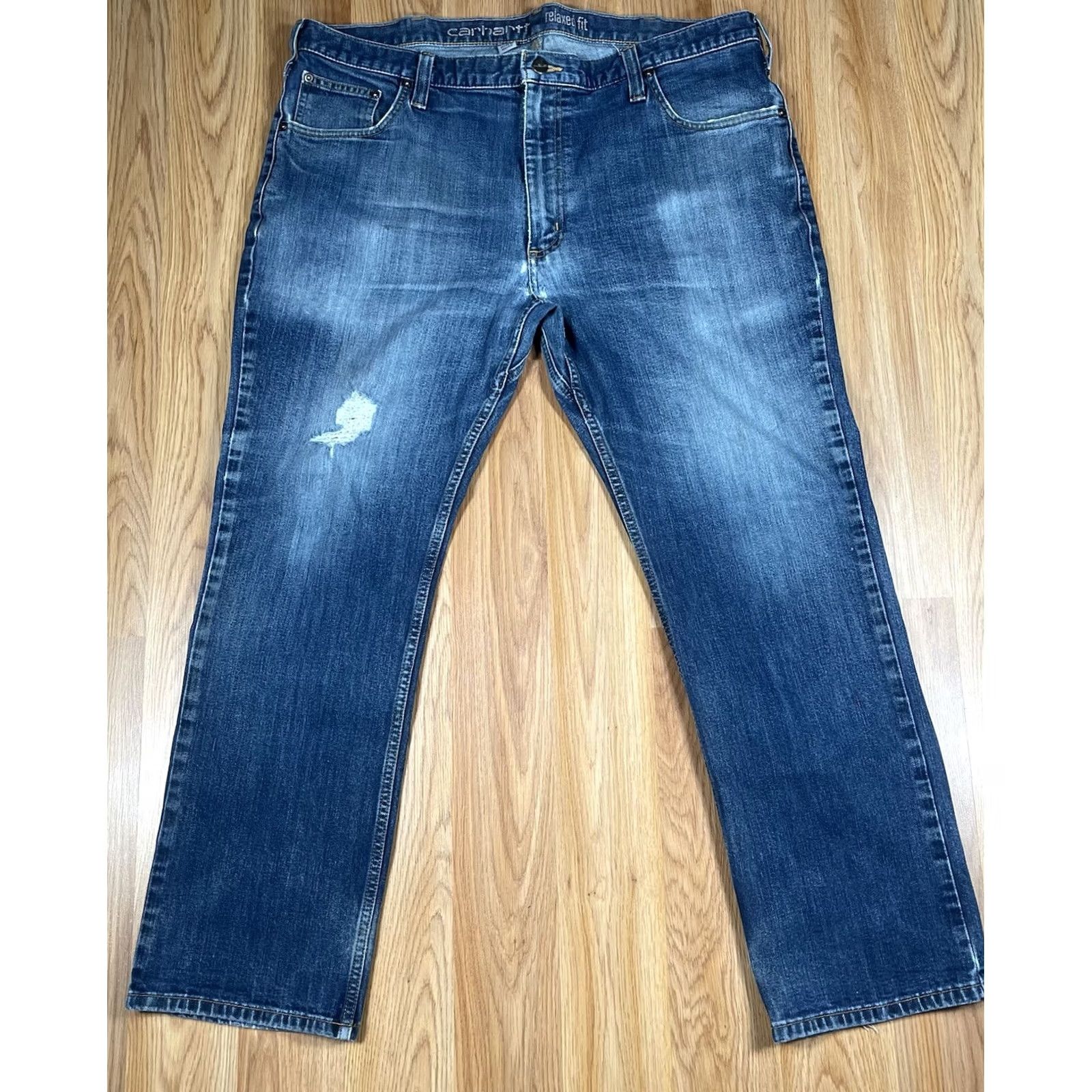 Carhartt Carhartt Jeans Pants Men’s 40Wx30L Relaxed Fit Blue Wash Denim 5-Pocket Straight Leg Casual Vintage N/A Size US 40 / EU 56 - 2 Thumbnail