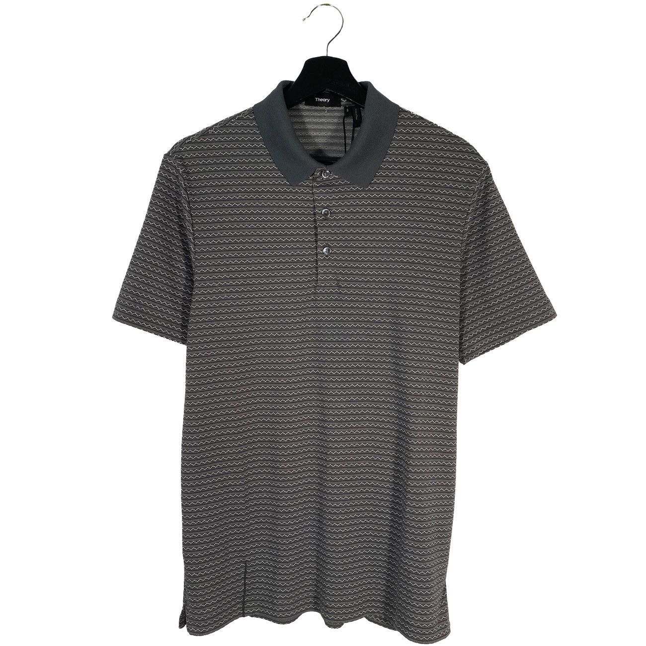 Theory New Theory Grey Multi Inca Jacquard Polo Shirt Size S Size US S / EU 44-46 / 1 - 1 Thumbnail