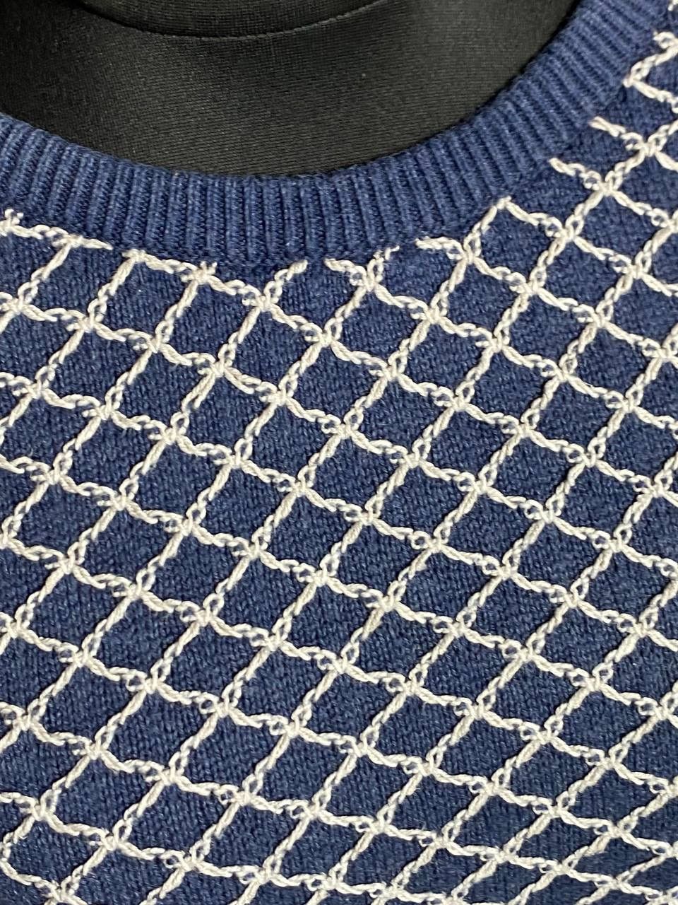 Barbour Barbour Sweater Openwork Lattice Knit Union Jack Patch Sz M Size M / US 6-8 / IT 42-44 - 6 Thumbnail