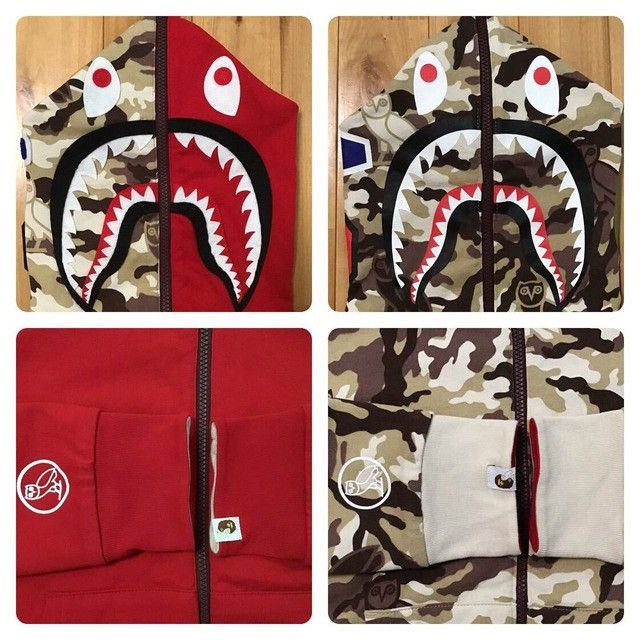 Bape 🔥Reversible🔥 BAPE × OVO Shark full zip hoodie a bathing ape Size US M / EU 48-50 / 2 - 6 Thumbnail