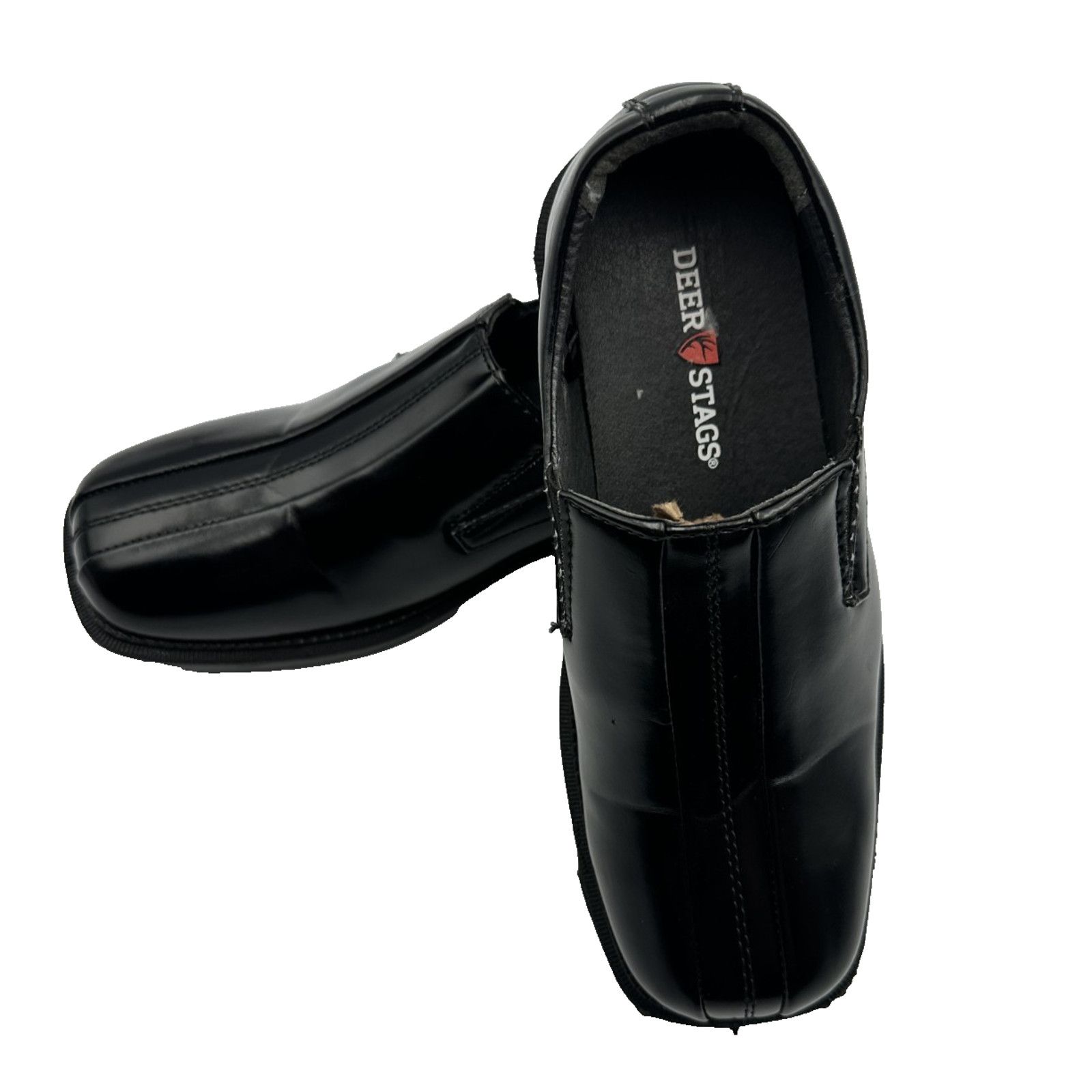 Other Deer Stags Wings Boys Faux Leather Square Toe Twin Slip On Size US 5 / EU 37 - 3 Thumbnail