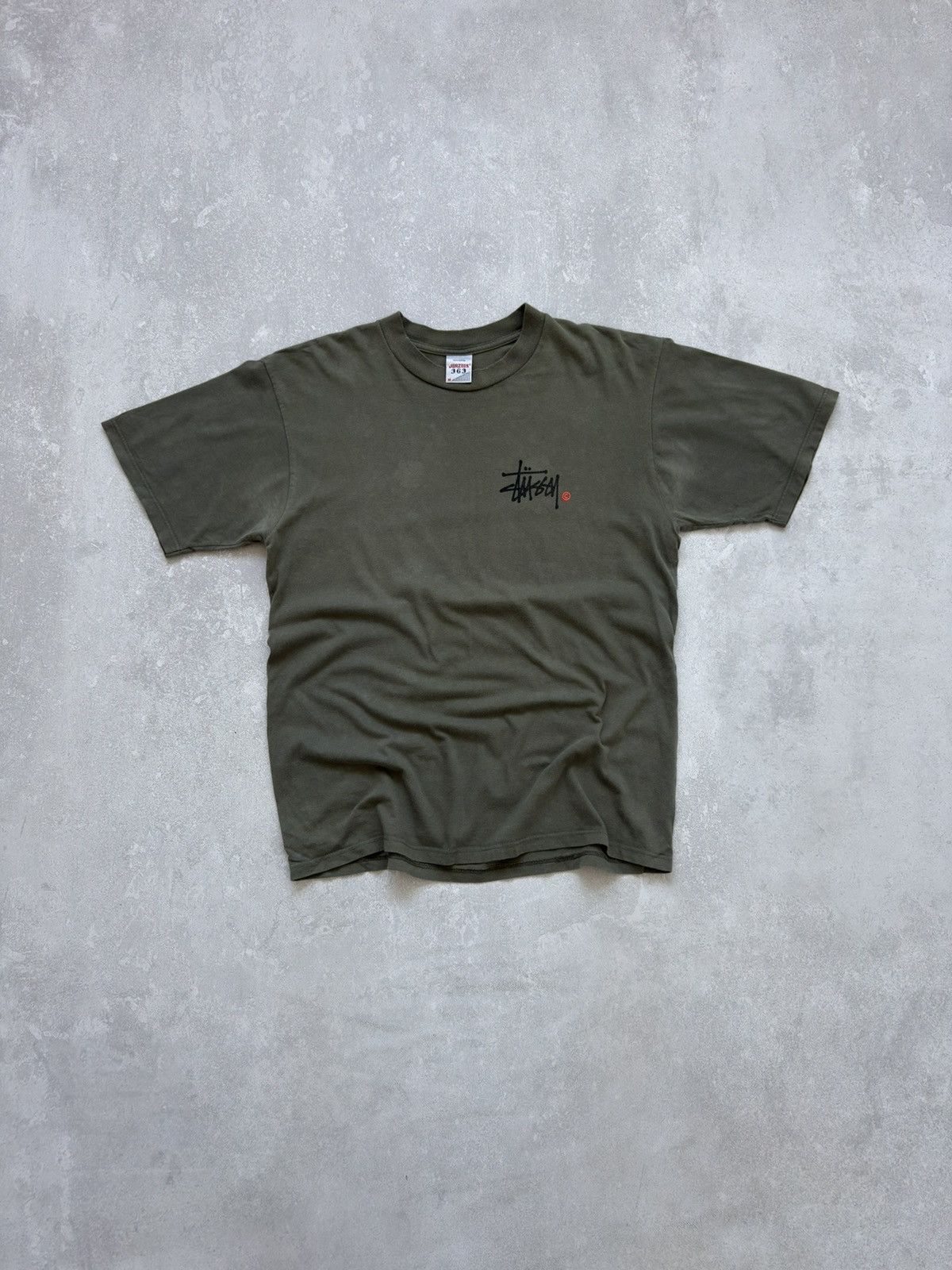 Vintage Stussy 90s Shirt Big Logo Washed Destroyed Size L