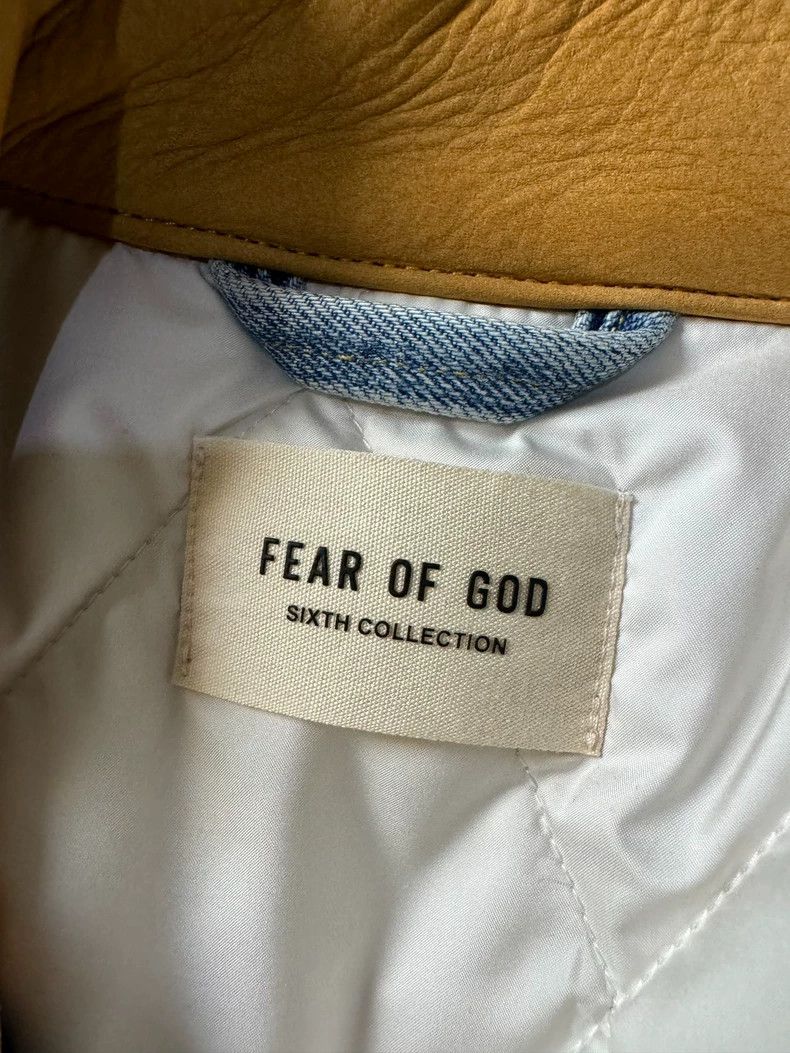 Fear of God Fear of God Suede cowhide collar washed denim jacket Size US XS / EU 42 / 0 - 4 Thumbnail
