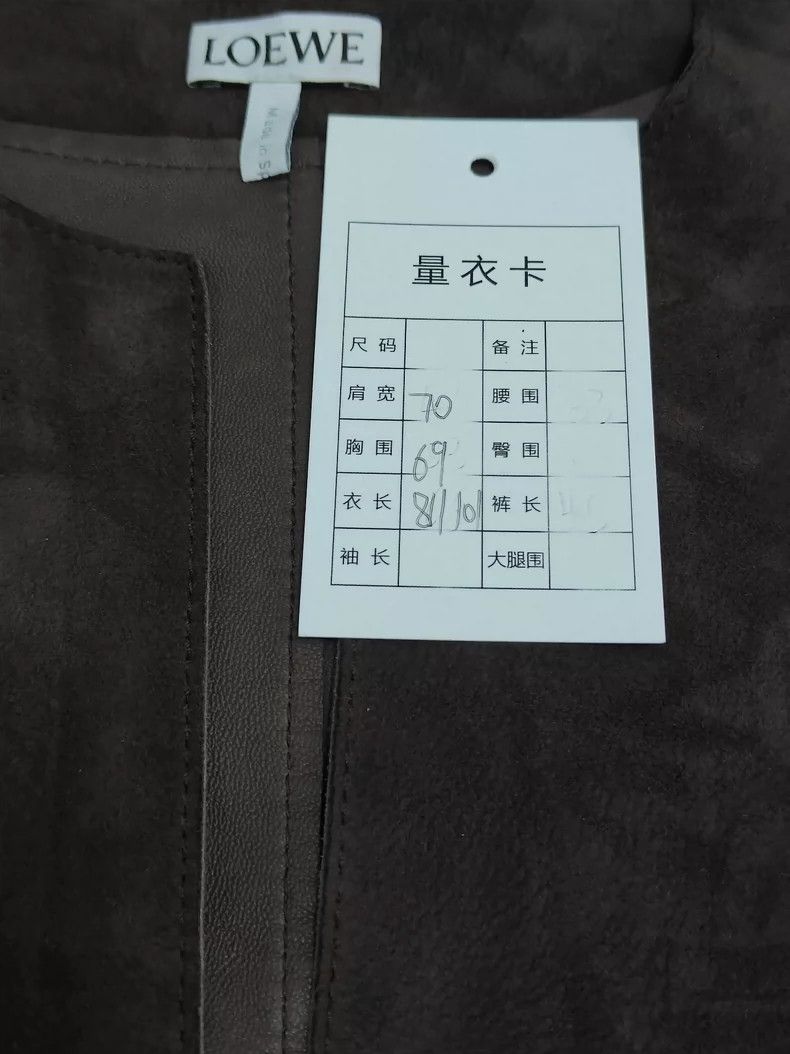 Loewe LOEWE A full leather coat with a logo on the chest Size S / US 4 / IT 40 - 4 Thumbnail