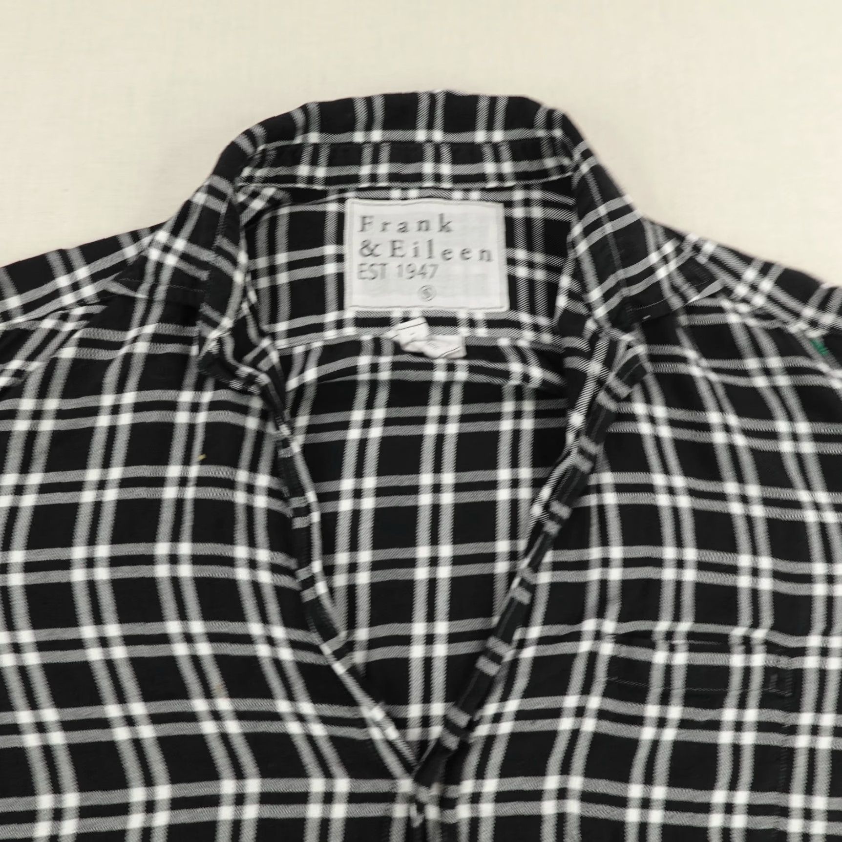 Frank & Eileen VINTAGE Frank & Eileen Shirt Womens Small Black White Plaid Relaxed Modal Button Up Top Size S / US 4 / IT 40 - 2 Thumbnail
