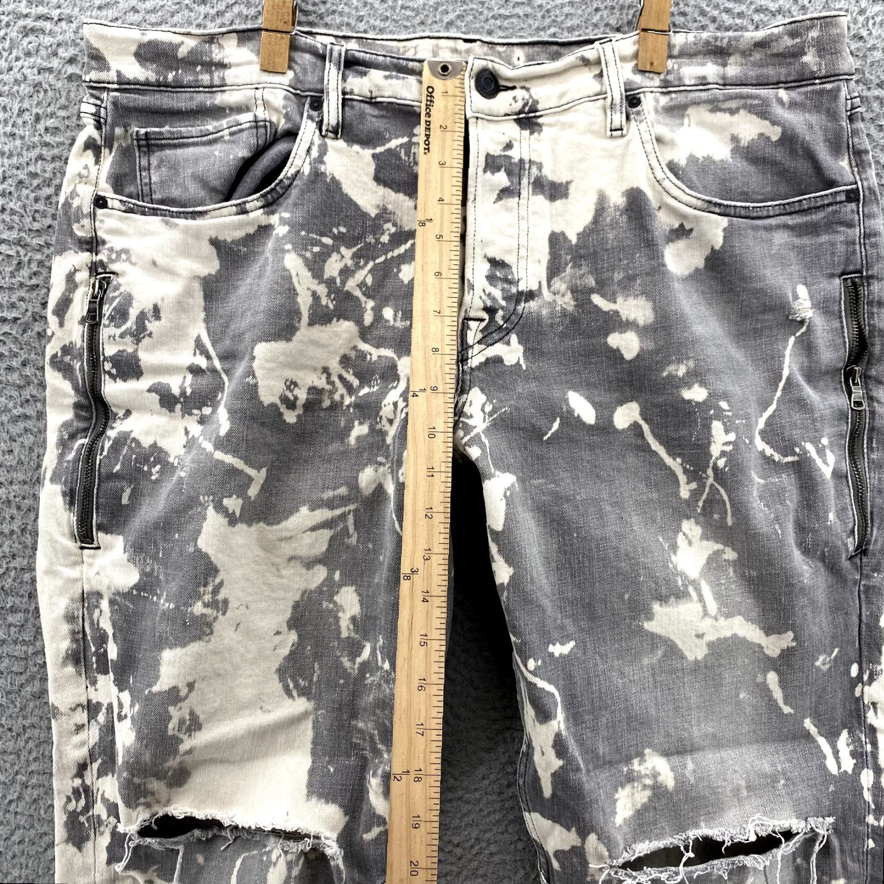 Hudson Hudson Jeans Men 40x30 Tie Dye Bleach Distressed Straight Grunge Streetwear Skater Denim Pant XS? Size US 40 / EU 56 - 7 Thumbnail