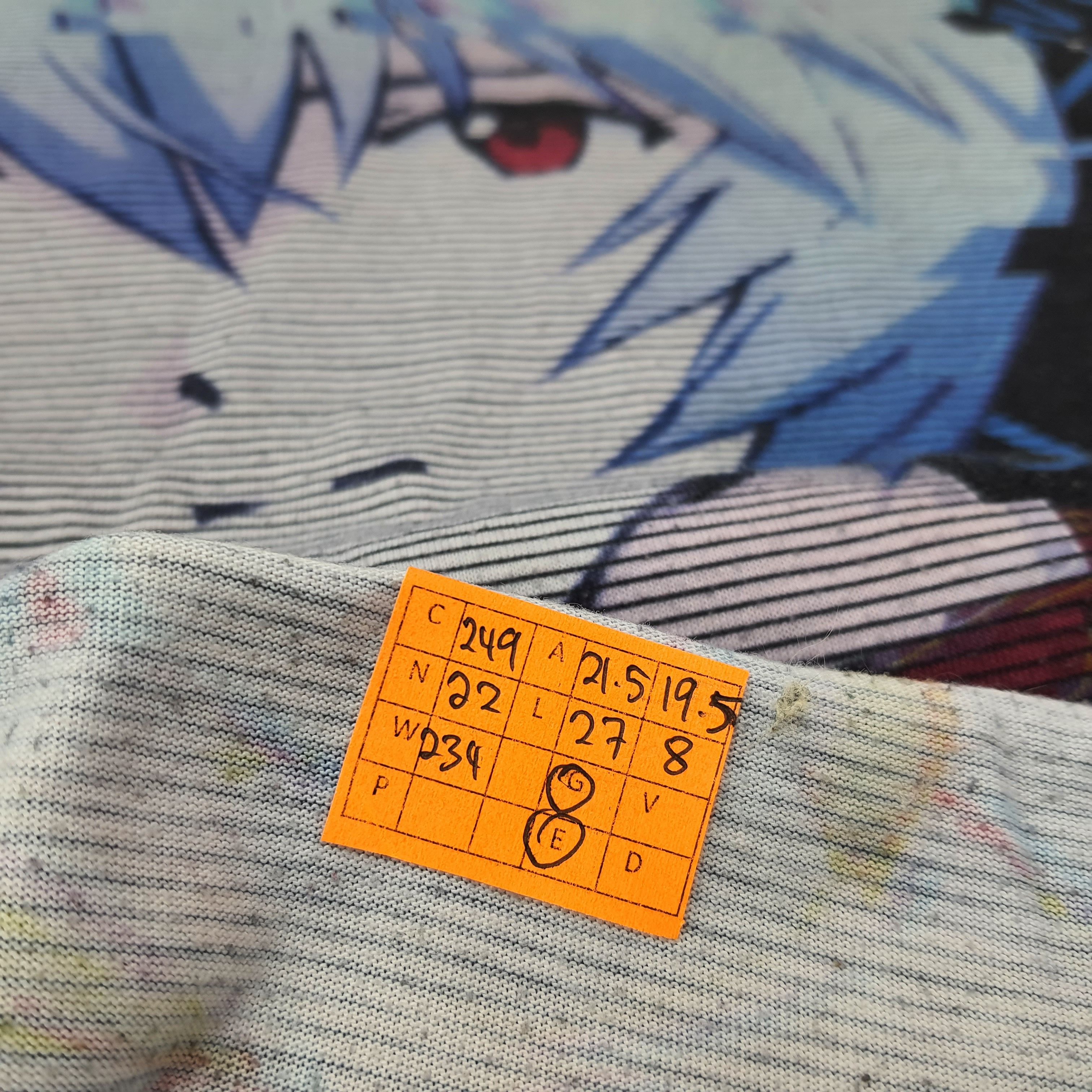 Vintage Vintage Evangelion Rei Ayanami Full Graphic Tshirt C249N22 Size US L / EU 52-54 / 3 - 8 Thumbnail