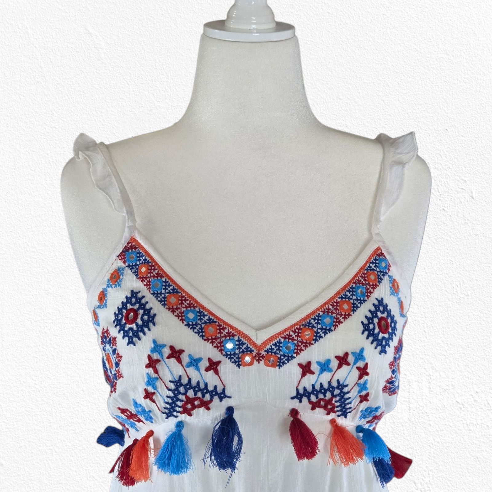 Other AREA Stars Embroidered Cotton Dress Medium Size M / US 6-8 / IT 42-44 - 3 Thumbnail