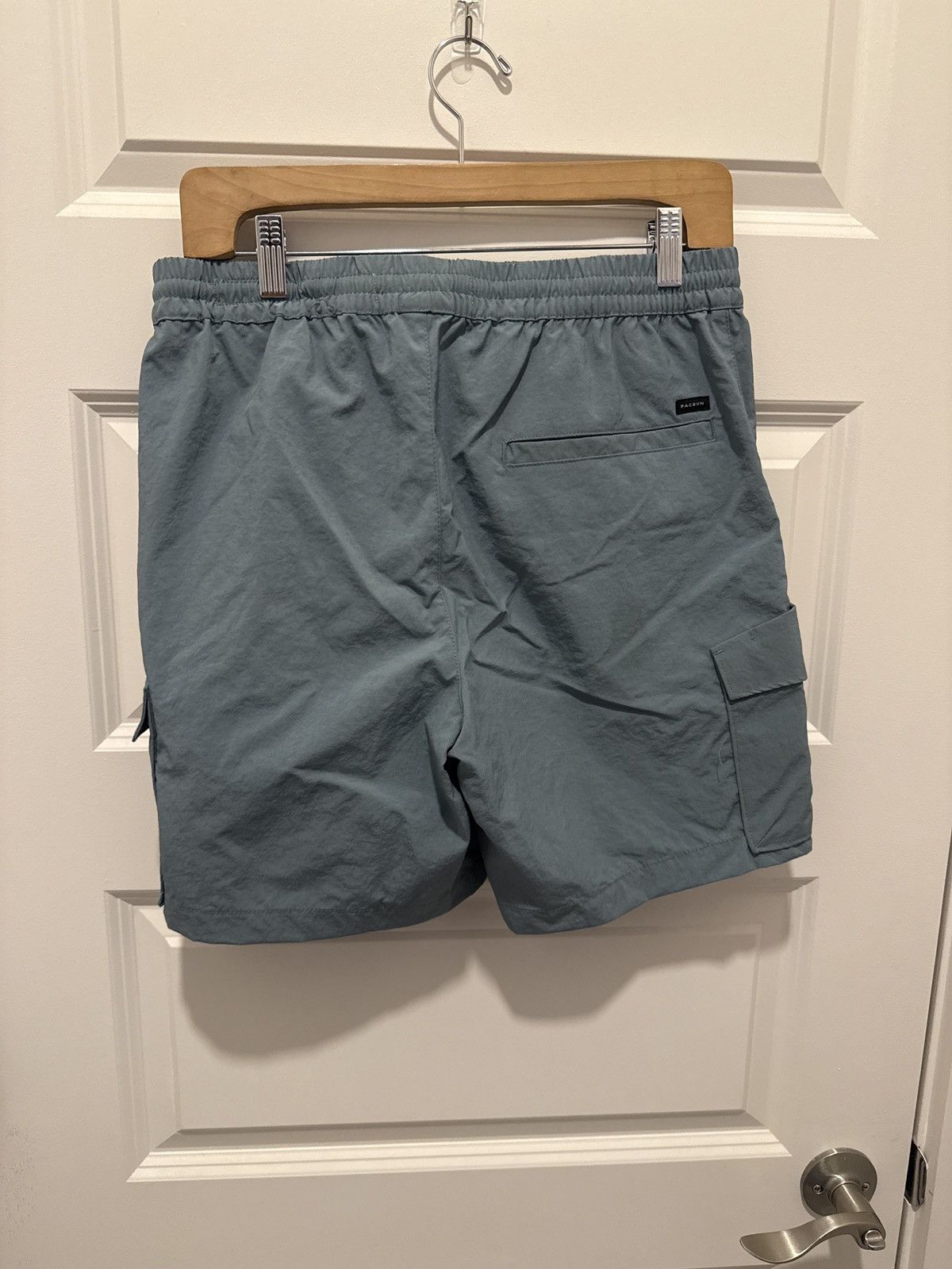 Pacsun Pacsun Nylon Cargo Shorts Blue Size US 30 / EU 46 - 2 Thumbnail