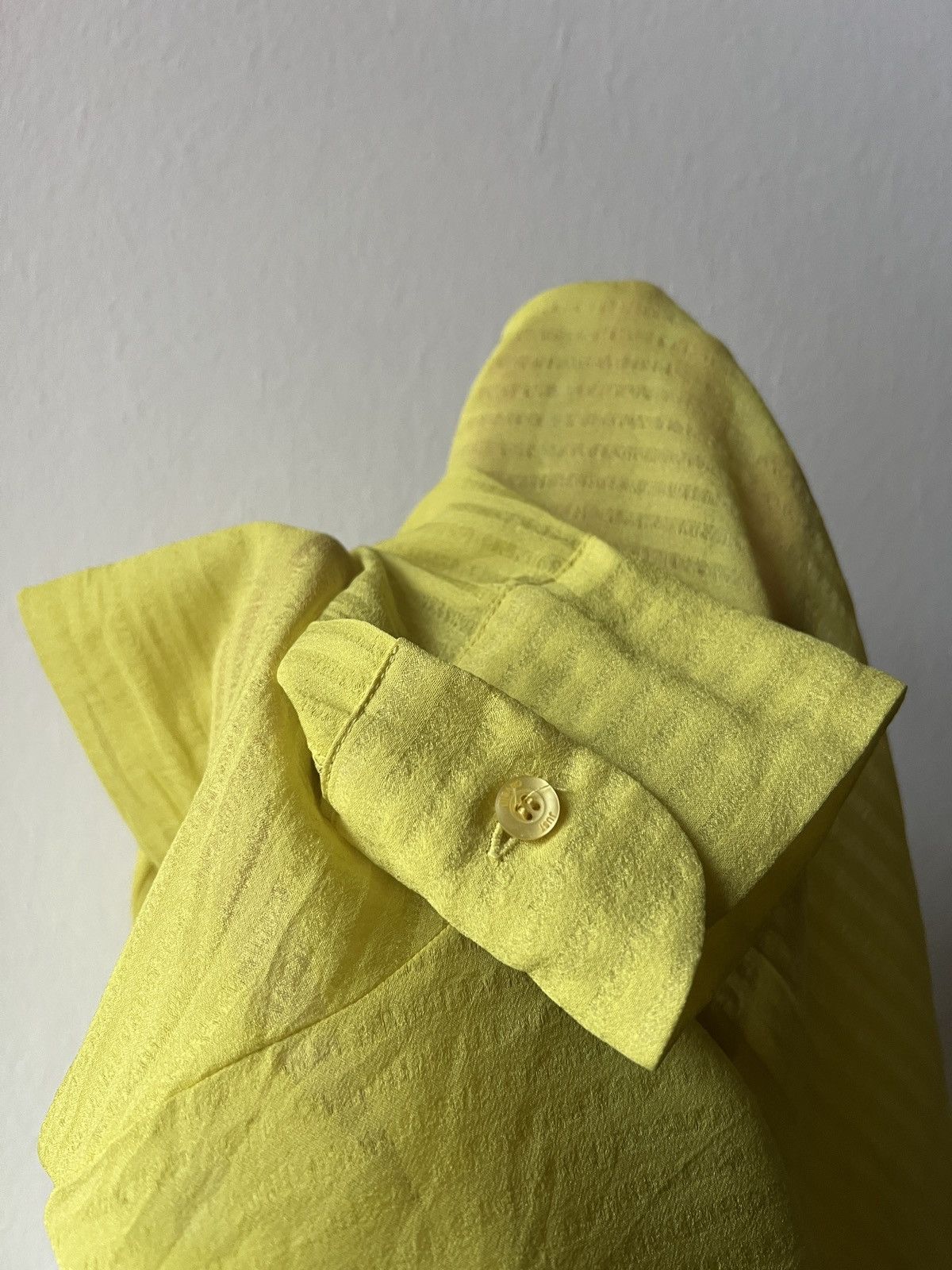 Vintage Just Cavalli Yellow Light Button Up Avantgarde Shirt
