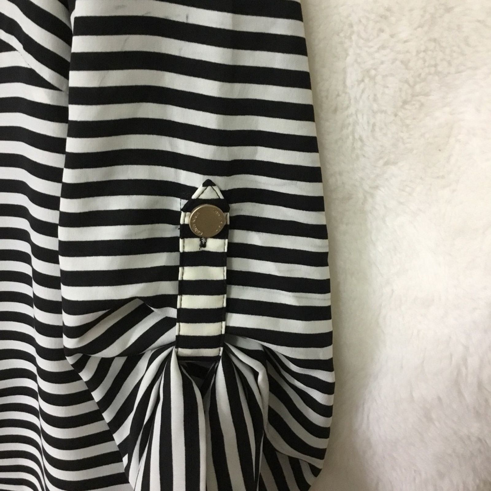 Calvin Klein Calvin Klein Black Stripe Long Sleeve Blouse Size S / US 4 / IT 40 - 4 Thumbnail