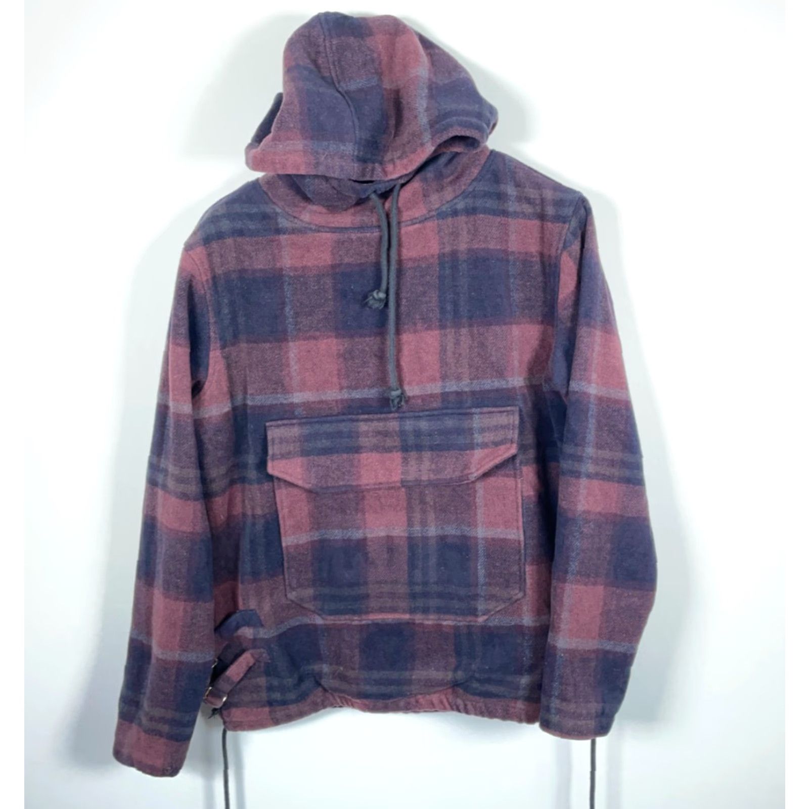 Kith KITH Hoodie Mens XS Purple Plaid Thermal Lined Heavyweight Pullover Sweatshirt Crew Neck Winter Fall Retro Grunge Size US XS / EU 42 / 0 - 2 Thumbnail