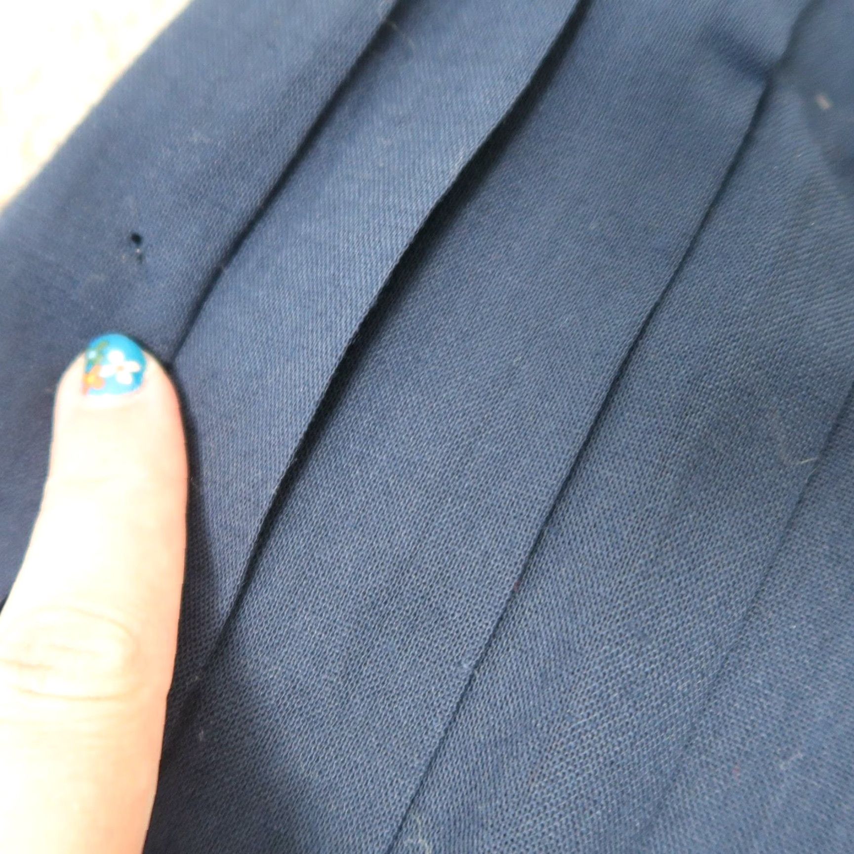 Vintage VINTAGE JH Collectibles Skirt Navy Blue Wool Midi A-Line 8 Women Wool 80s Skirt Body Workwear Mens? Size 30" / US 8 / IT 44 - 4 Thumbnail
