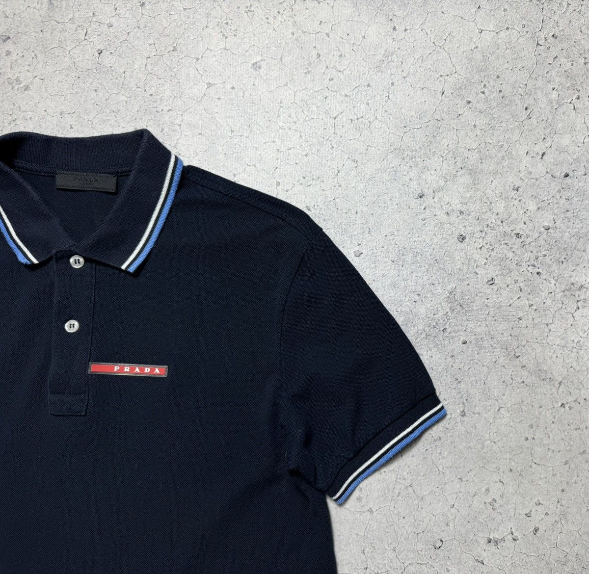 Prada Prada Red Tab Polo Shirt Luxury Vintage Size US M / EU 48-50 / 2 - 3 Thumbnail