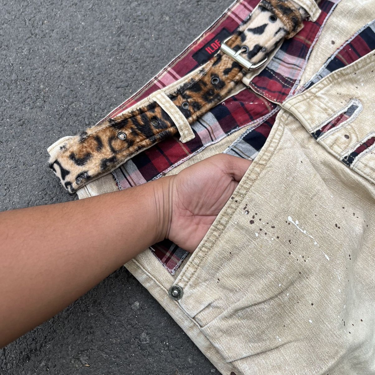 Japanese Brand Y2K Studded Denim Pants ILDF Size US 29 - 4 Thumbnail