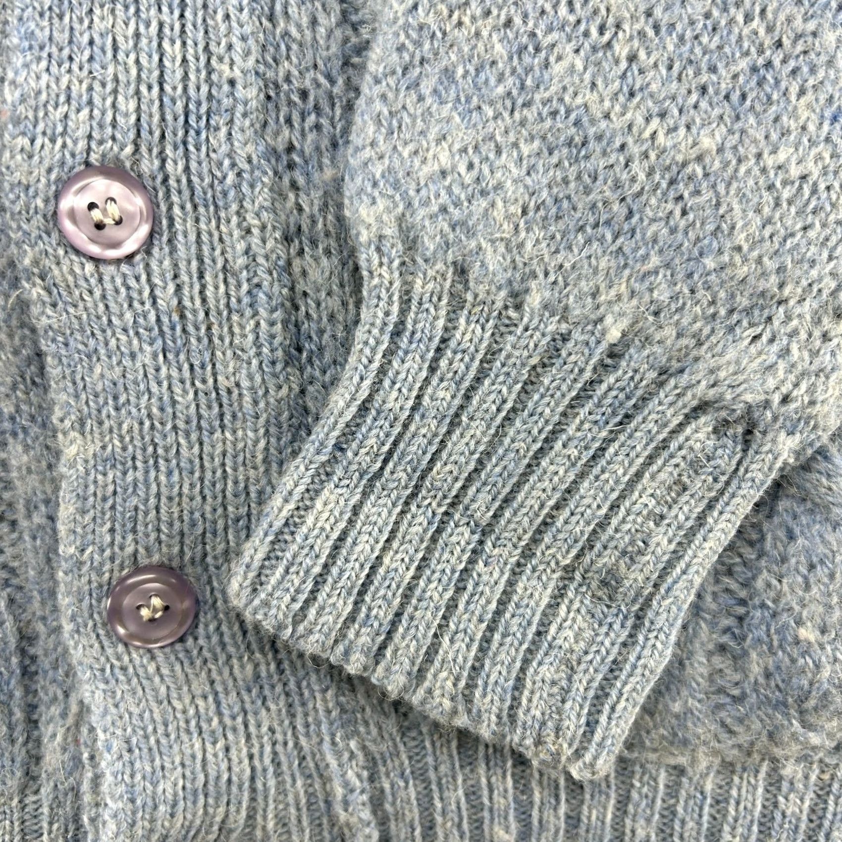 Sears VINTAGE Sears Cardigan Sweater Mens M Blue Wool Cable Knit 70s 90s Mens Size US M / EU 48-50 / 2 - 5 Thumbnail