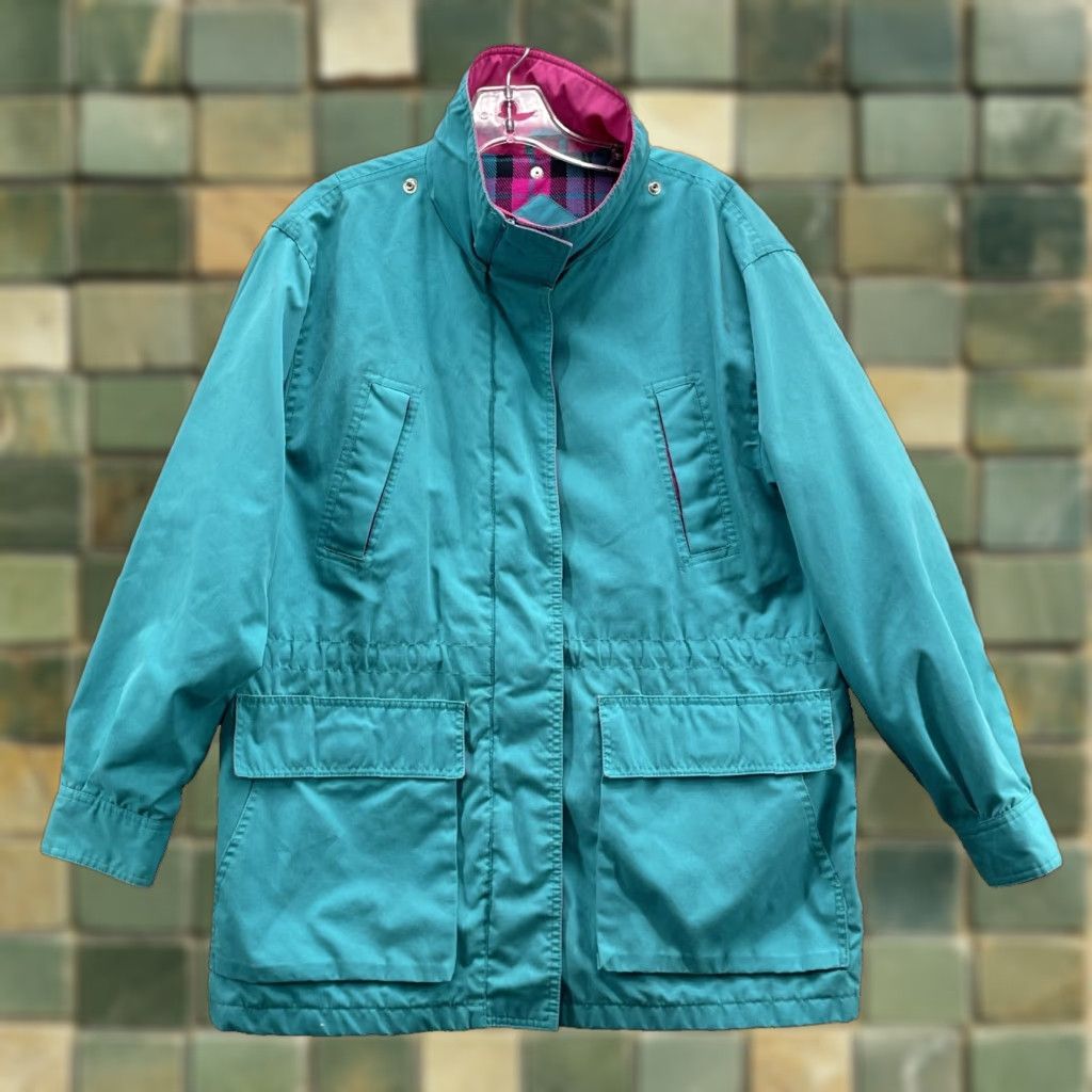 Vintage VINTAGE Pacific Trail Jacket Women's Med Parka Hooded Anorak Blue 90s Rain Wind Soft-shell Coat/ Coat Vintage Parka Jacket Size M / US 6-8 / IT 42-44 - 1 Thumbnail