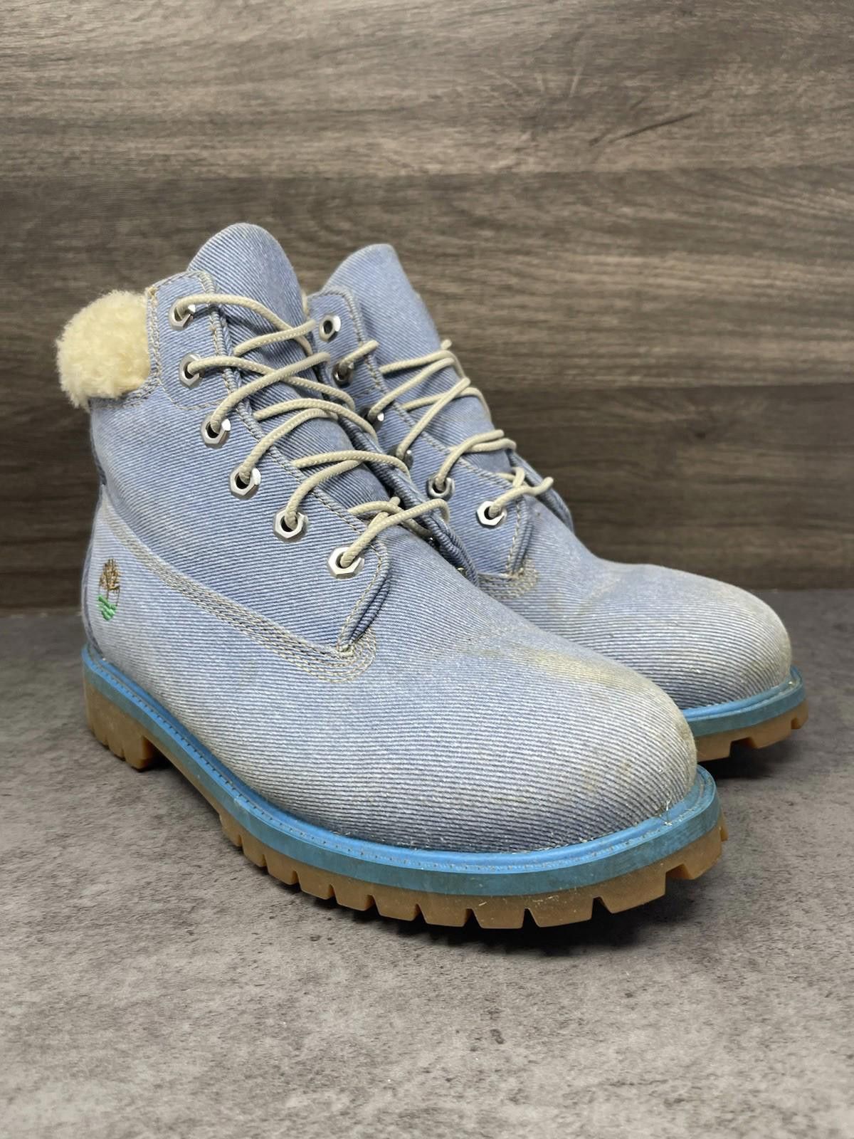 Timberland Timberland Just Don 6 Inch Boots Mens Size 7 Blue Denim Fur Size US 7 / EU 40 - 4 Thumbnail